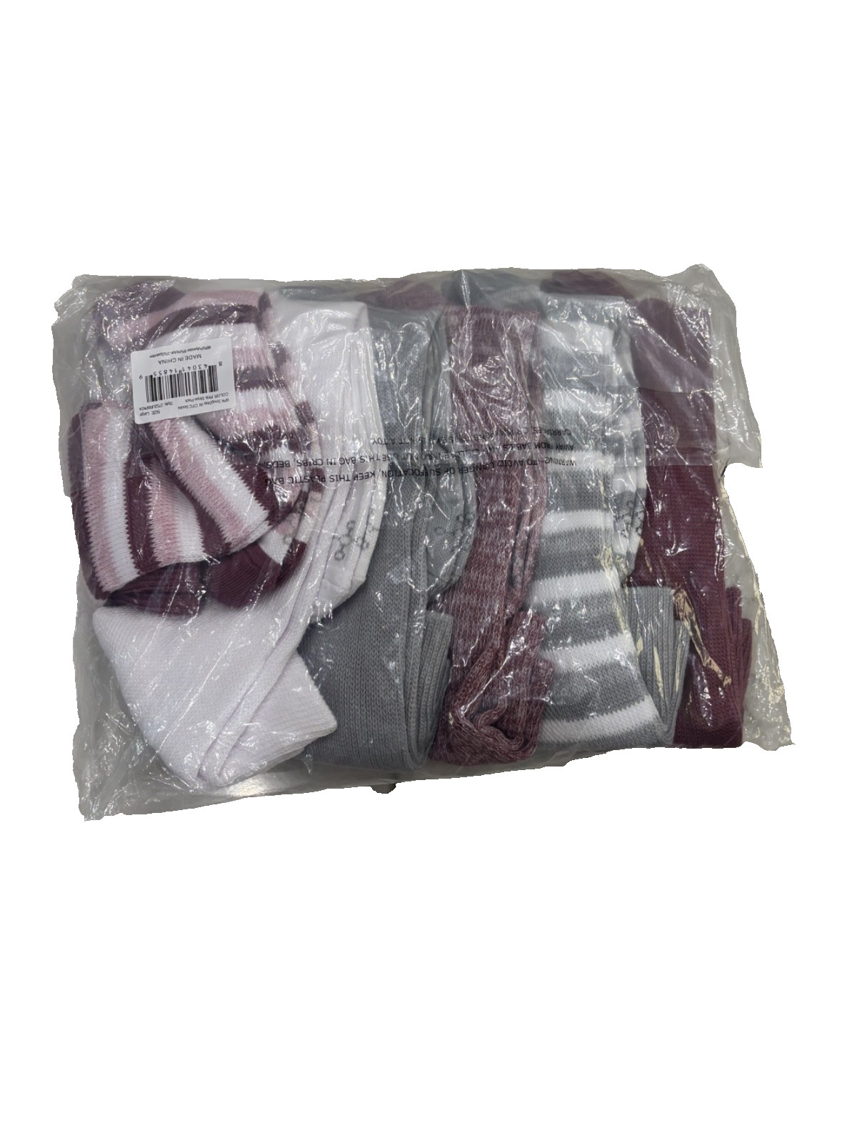 Tommie Copper 6 Pack SnugStay OTC Compression Socks Pink Stripe Medium NWT.
