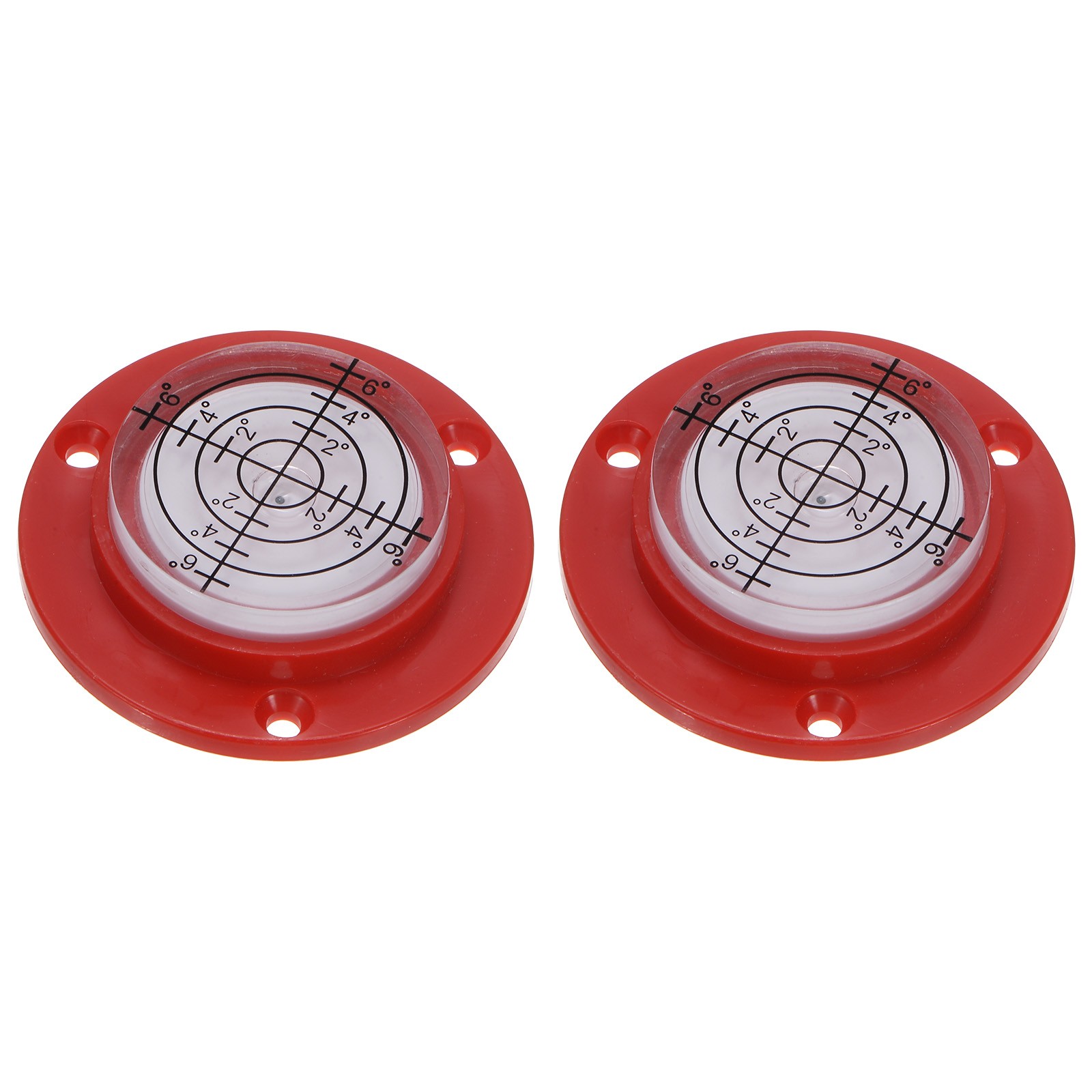 2pcs High Precision Horizontal Bubble Level 49x12mm Bull's-Eye Level, Red