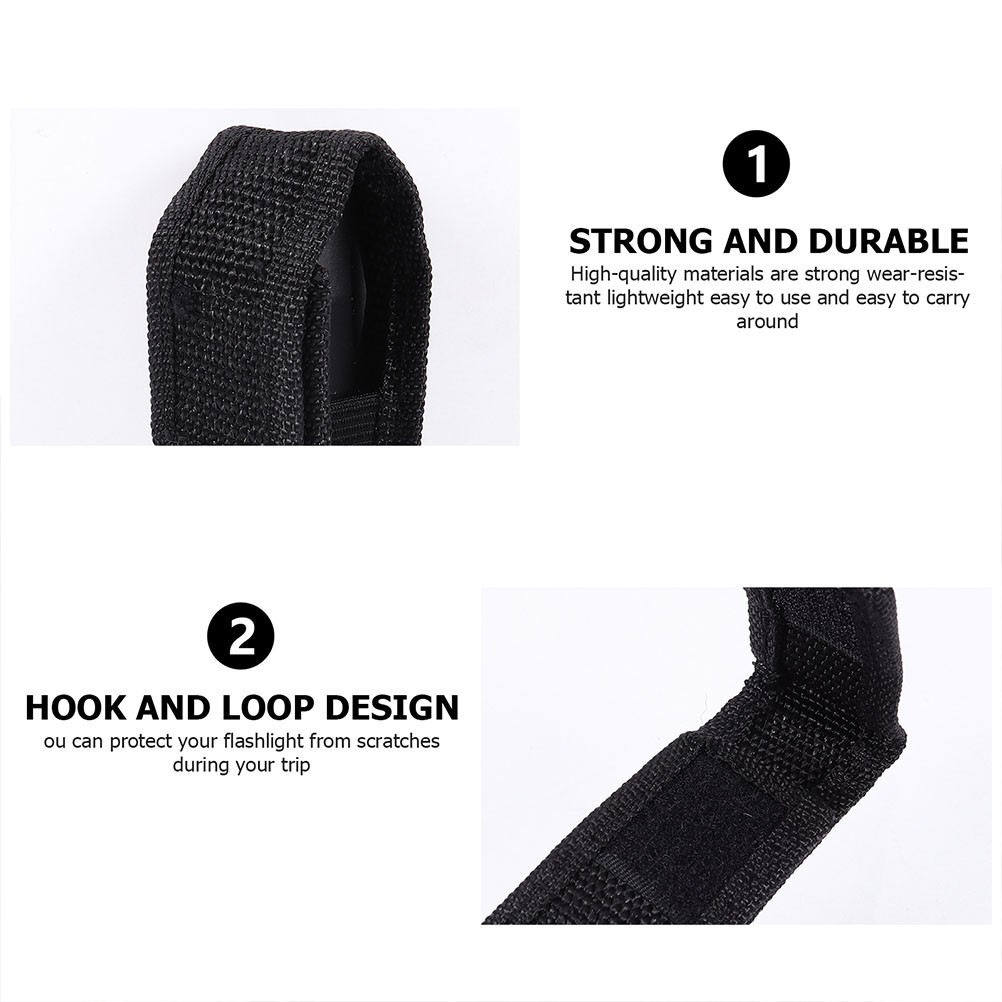 5 Pcs Flashlight Pouch Storage Bag Belt Holder Led Lighting Strap