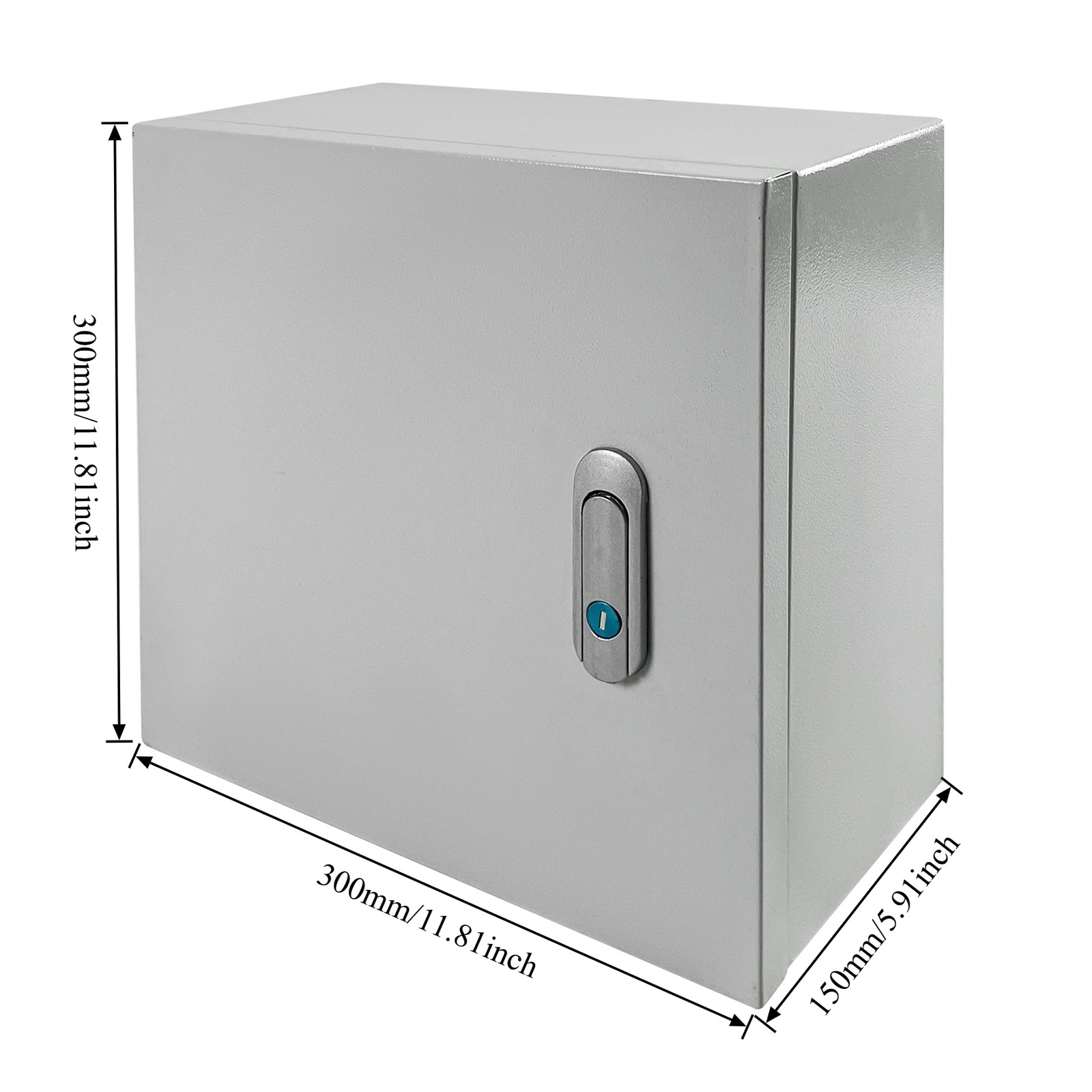 12"x12"x6" IP65 Steel Electrical Enclosure Wall Mount Outdoor Junction Box