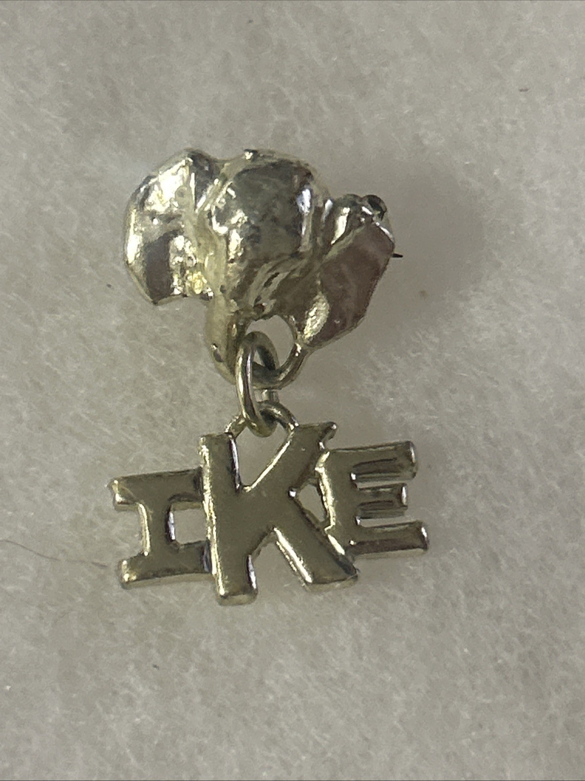 IKE Metal hanger Elephant  3/4” pinback button pin
