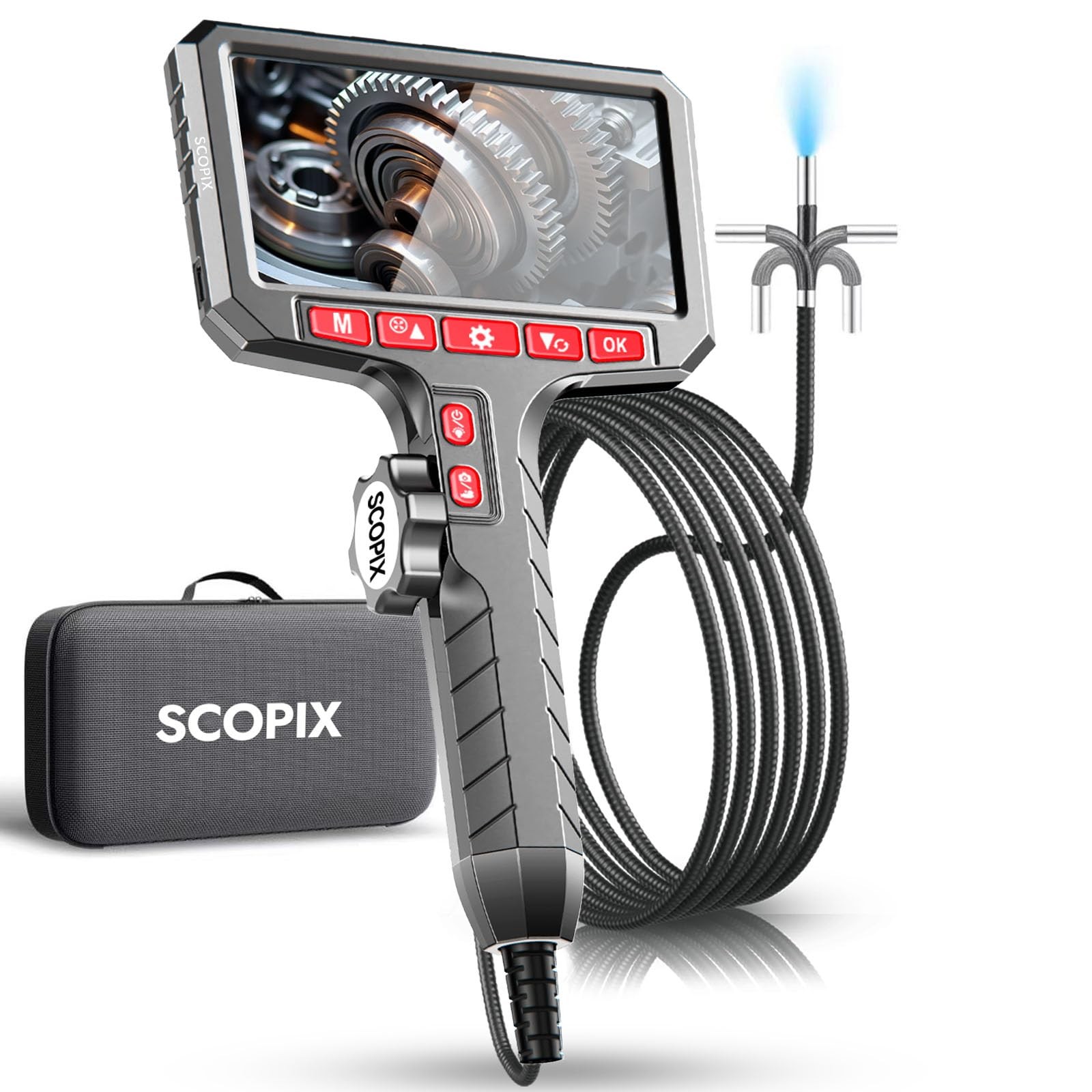 2-Way Articulating Borescope Camera with Screen