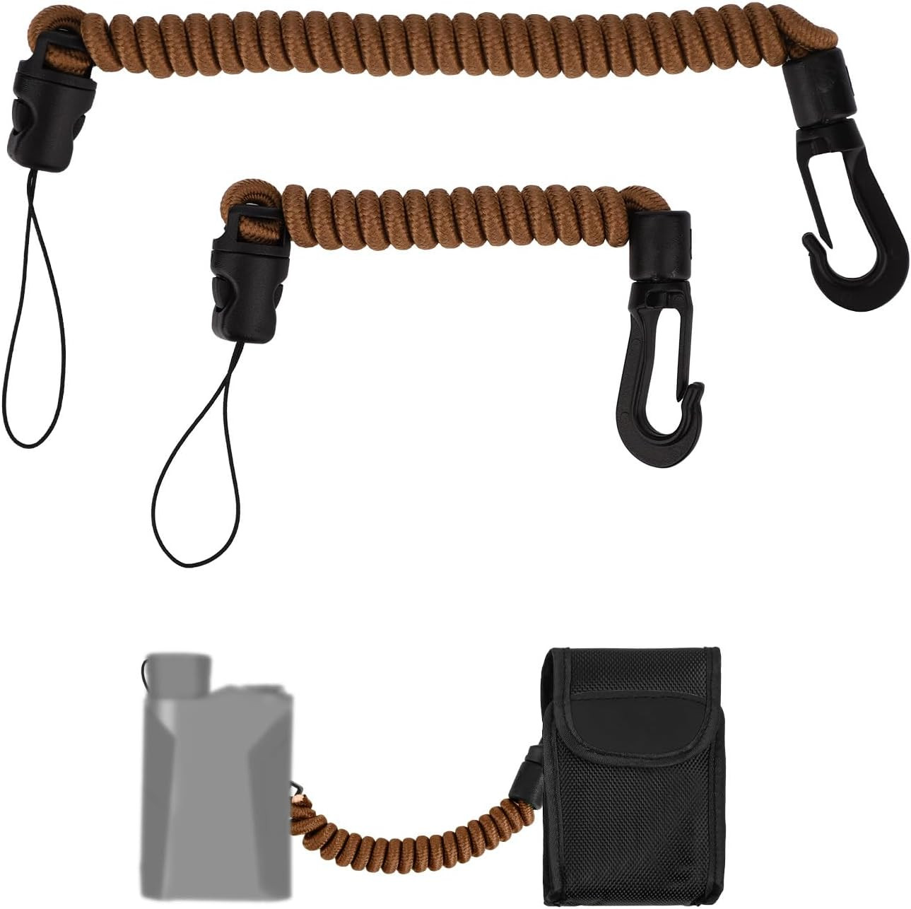 2Pcs Rangefinder Tether (Long + Short), 8-40Cm/15-75Cm (3-16In/6-30In) Retractab
