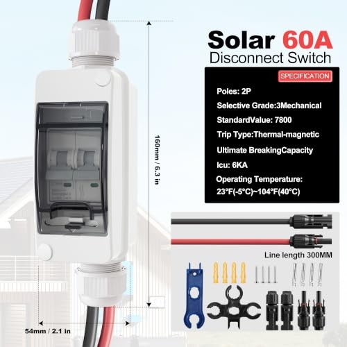 Solar Panel Disconnect Switch, 1000V Solar Panel Disconnect Switch 1000V 20A