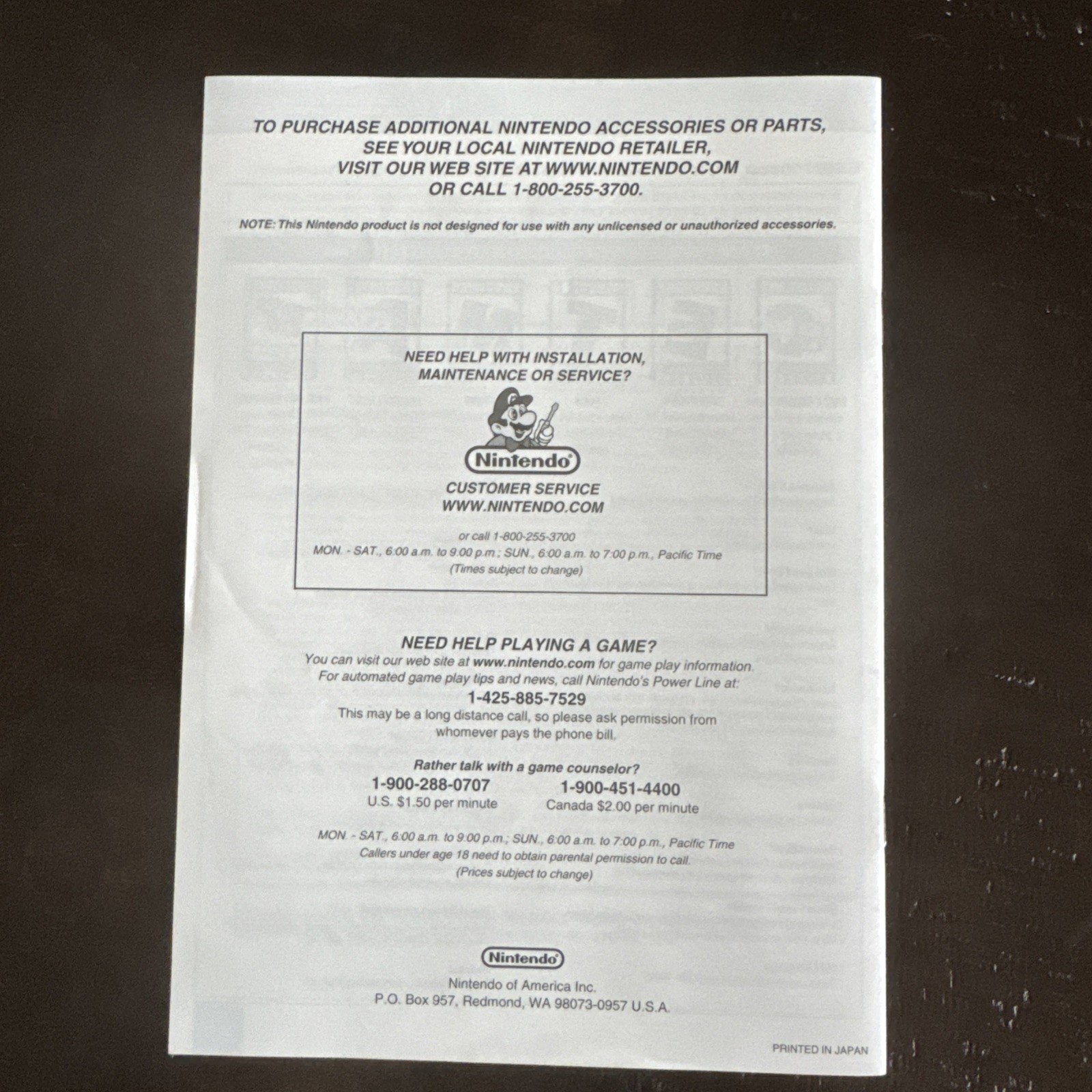 Gamecube System Manuals