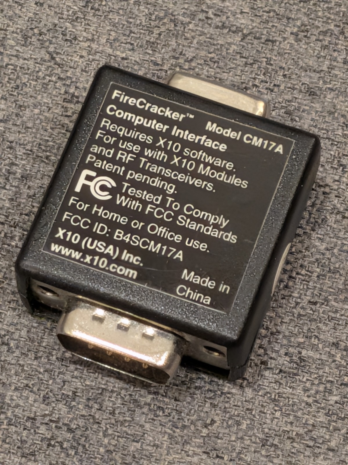 X-10 Powerhouse FireCracker Computer Interface Model CM17A BRAND NEW X10