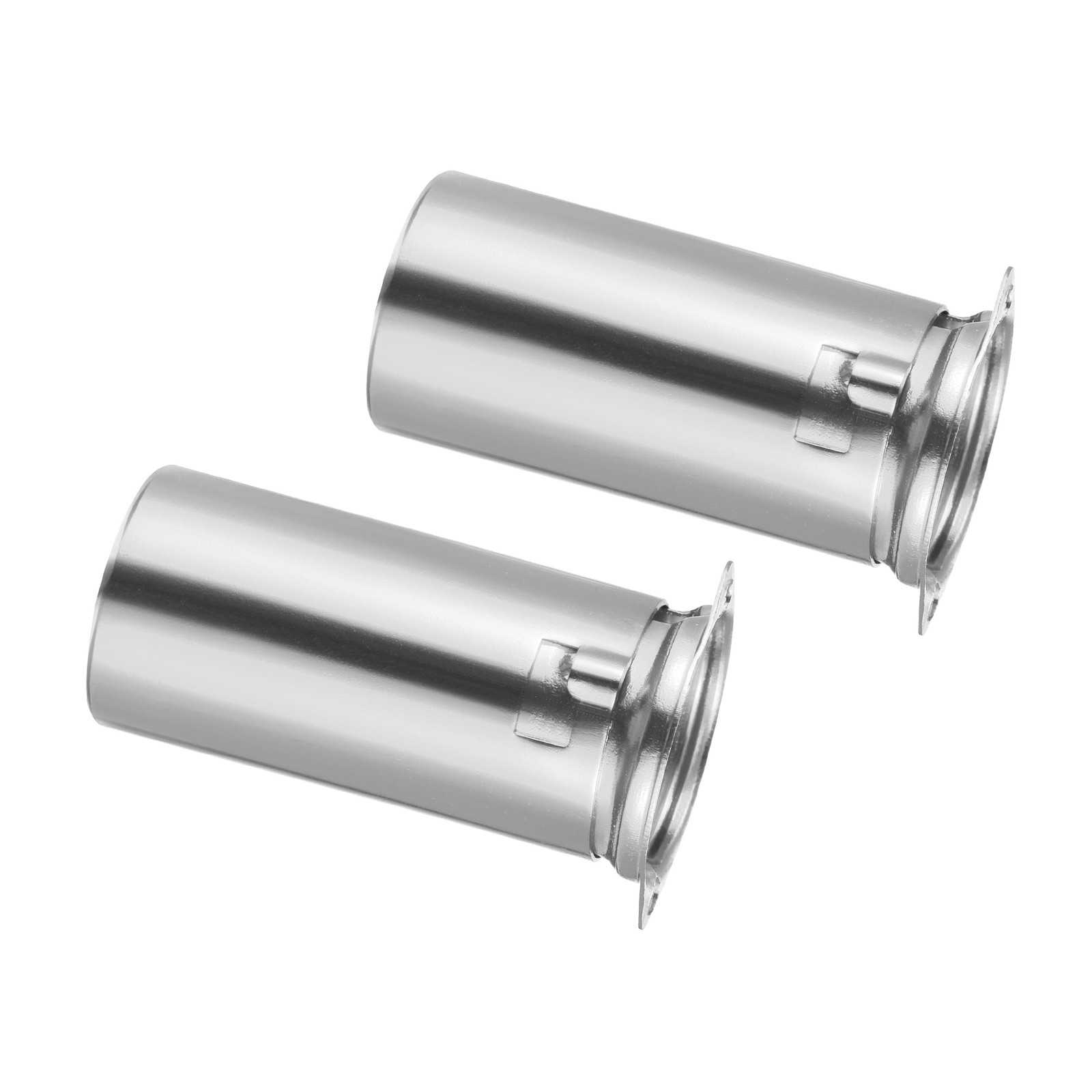 2Pcs 9pin 53mm Shield Ceramic Vacuum Tube Socket Silver Tone