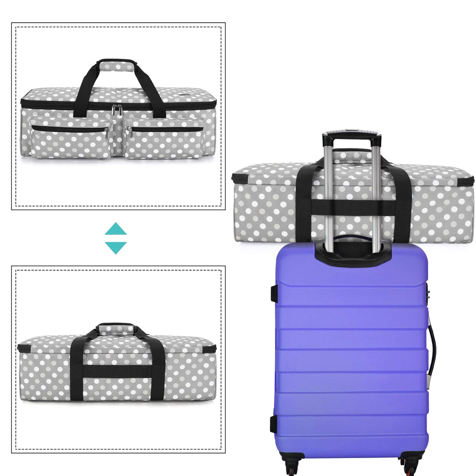 Luxja Carrying Bag Compatible with Cricut Die-Cut Machine and Double-Layer Or...