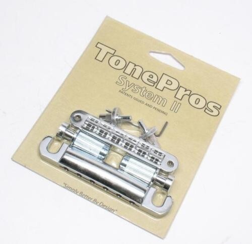 LPS02-N TonePros Standard (US/Imperial Thread) Bridge/Tailpiece Set Nickel