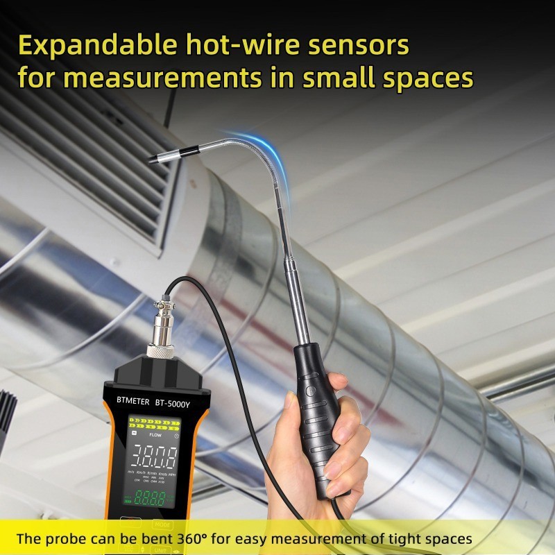 Anemometer Measuring High-Precision Handheld Wind Speed Temperature and Airflow