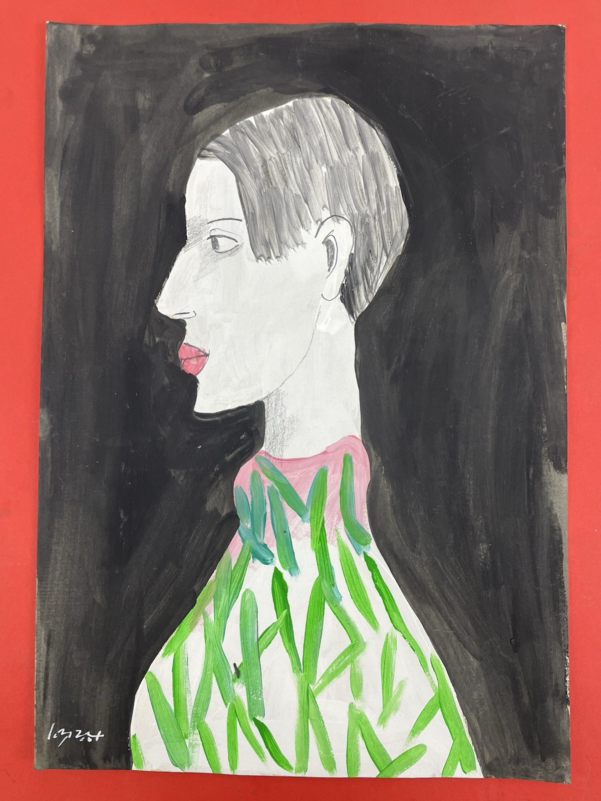 Chiu Ya-tsai Drawing on paper (Handmade) signed
