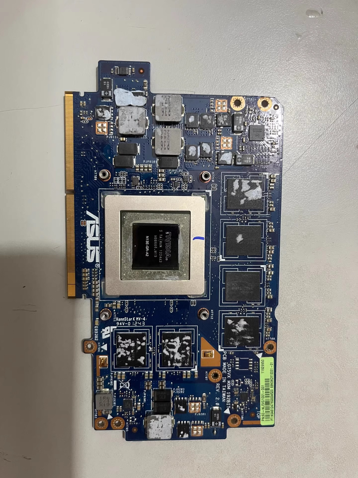 ASUS G75VX G75VW MXM GTX670 3GB N13E-GR-A2 60N0QV10D01-01-