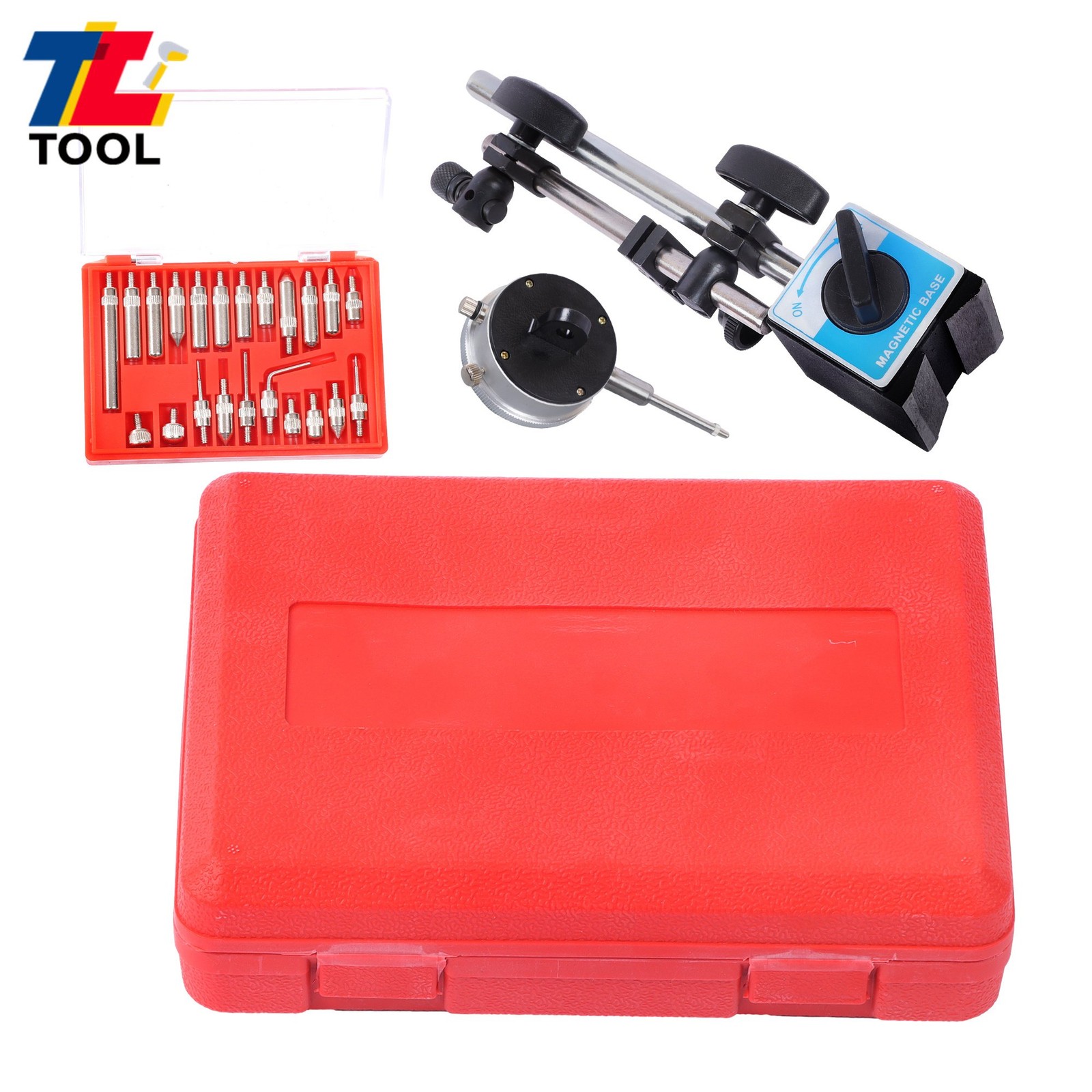 0-1'' Range Dial Indicator, Magnetic Base & Point Precision Inspection Set