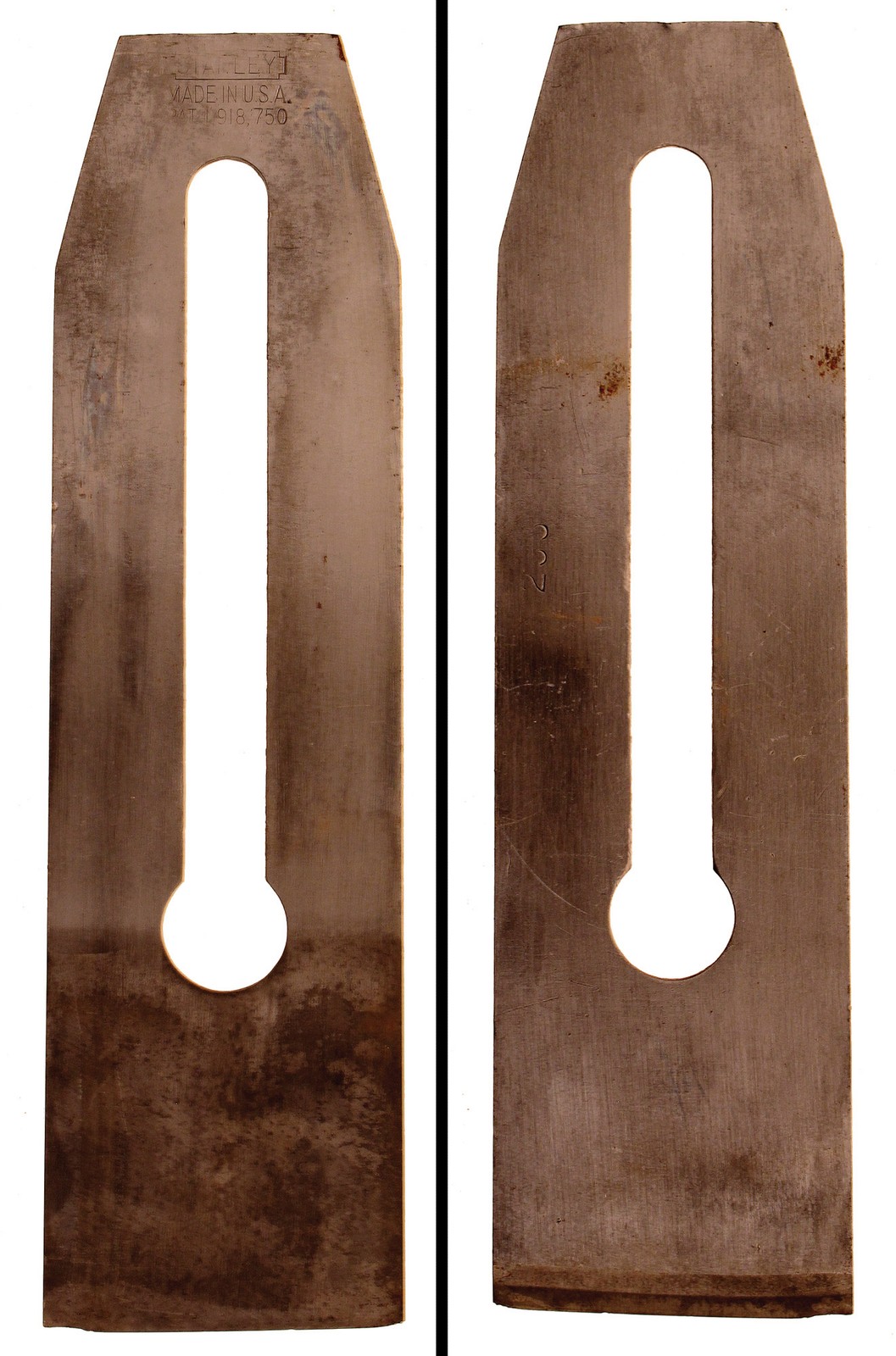 Original Blade for Stanley 4, 5, 604, 605 - Notched Rectangle - mjdtoolparts