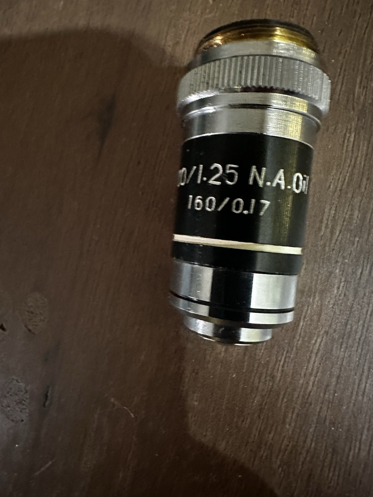 100x 1.25 NA Oil Immersion Microscope Objective 160/0.17 RMS Thread