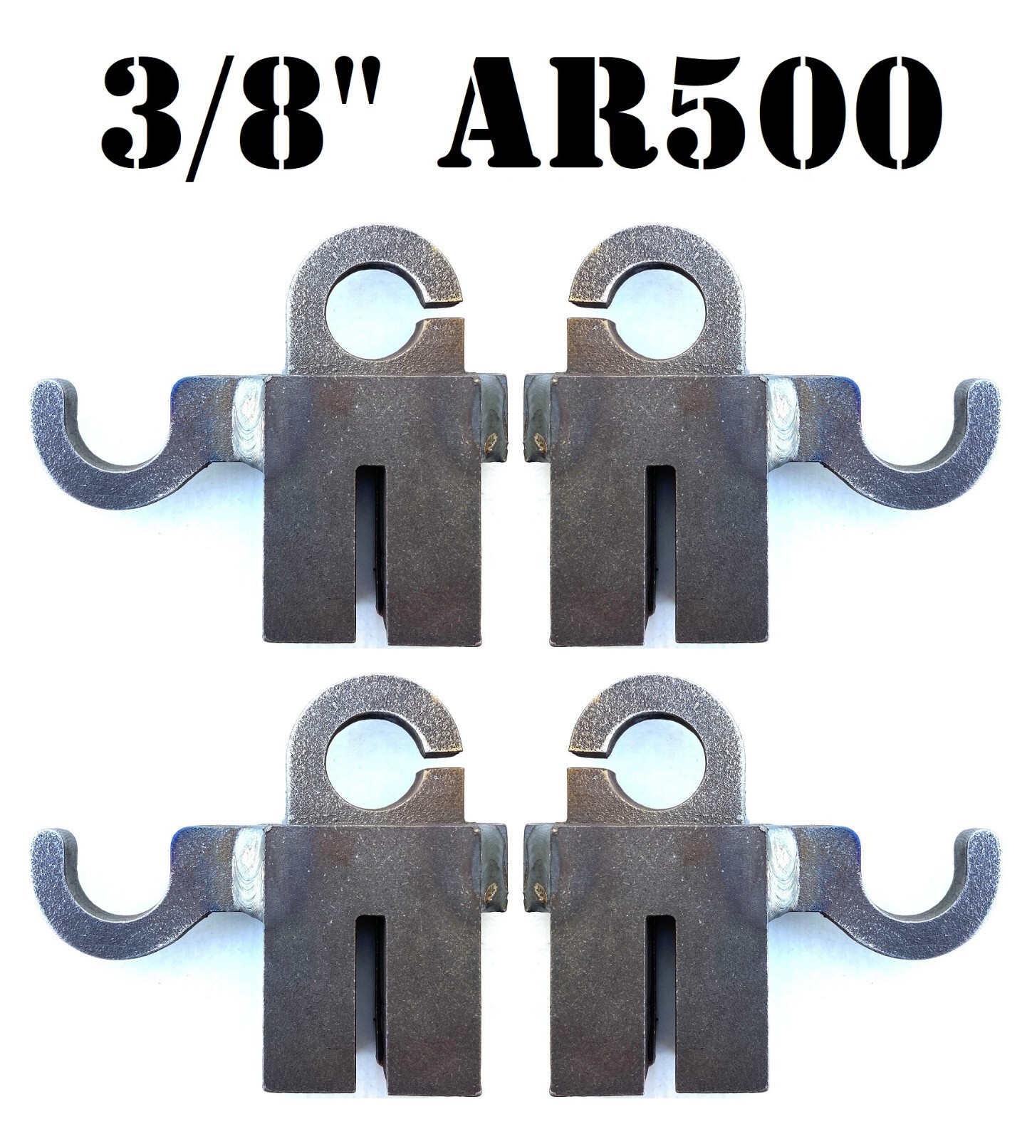 3/8” AR500 3/4" Conduit T-Post Pipe Stand Mounts for Steel Shooting Targets 4pc