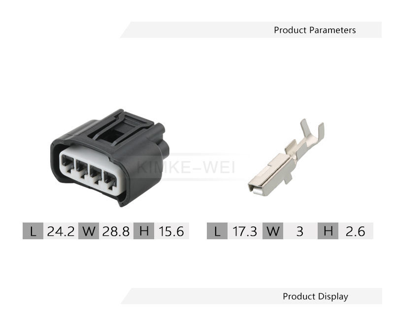 4 Pin Automotive Ignition Coil Connector Plug Set for Toyota Lexus Corolla Camry