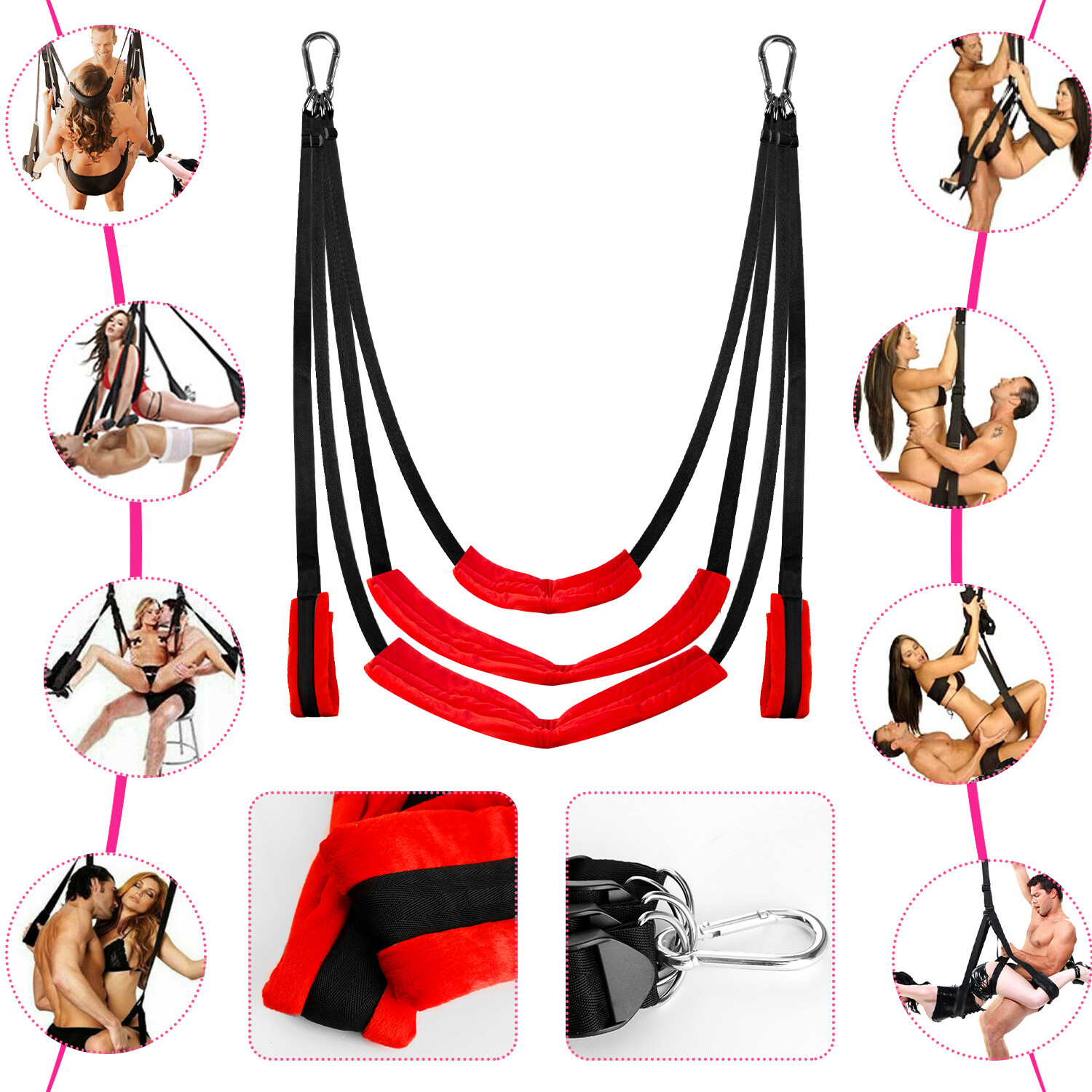 Sex Swing Hang Bondage Constraint Love Slings BDSM Sexy Toy Adjustable Straps
