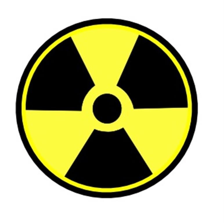RADIOACTIVE SIGN STICKER HARD HAT STICKER LAPTOP STICKER TOOLBOX STICKER HELMET