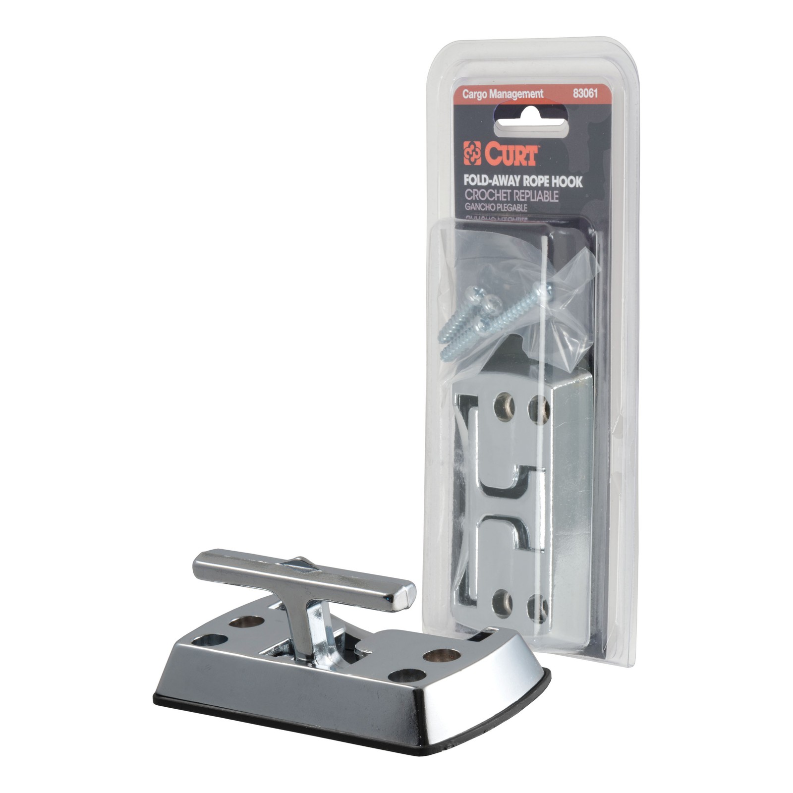 Curt-Fold-Away Rope Hook (1,200 lbs, Packaged)
