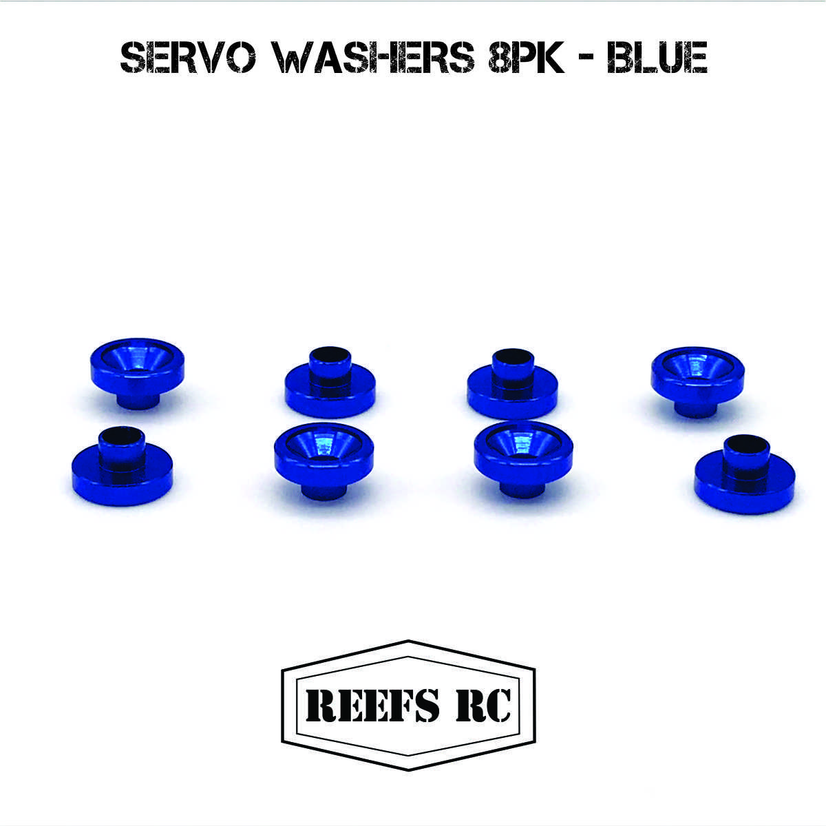 Reef's RC REEFS52 - Servo Washers, Blue (8)
