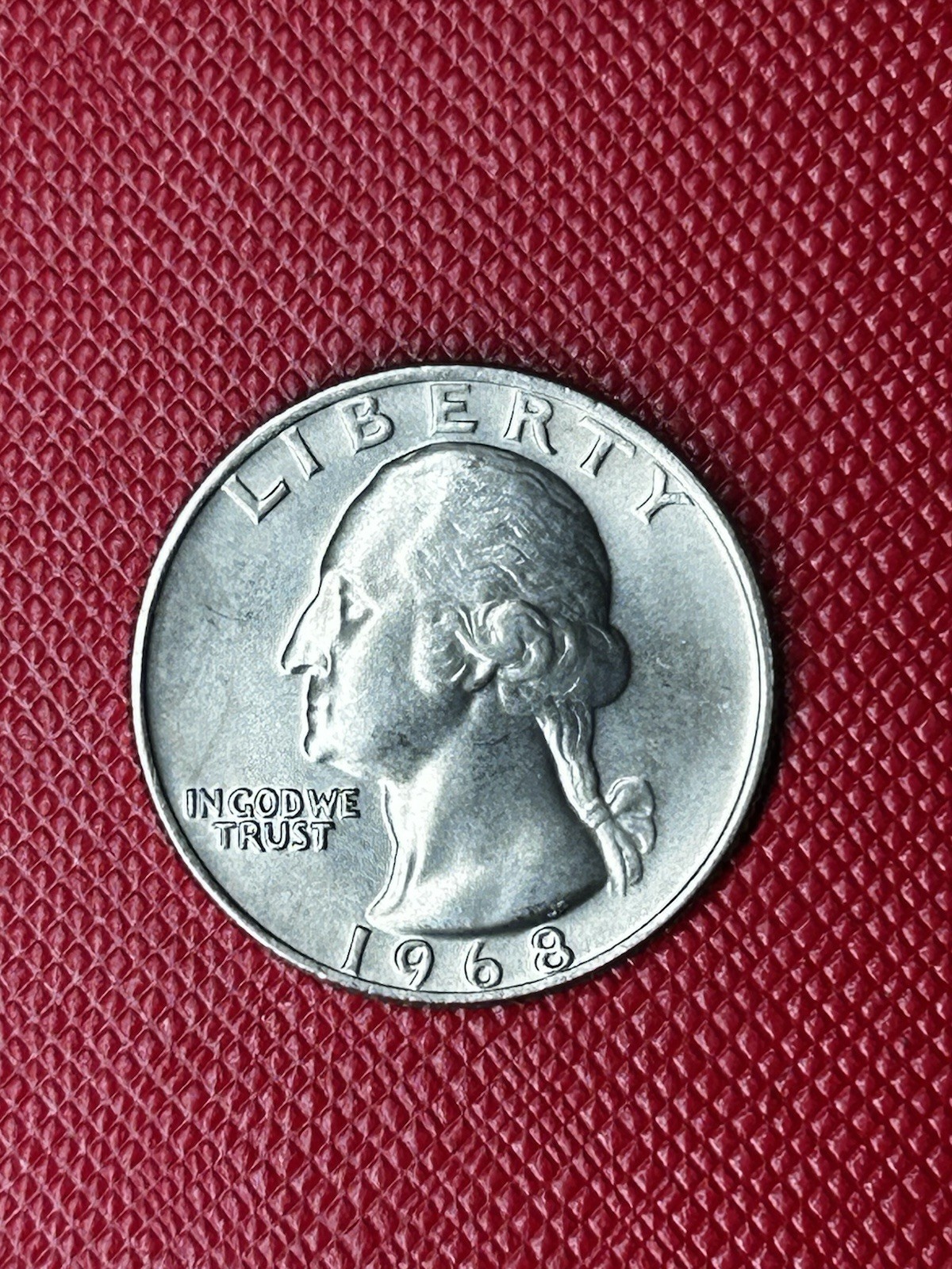 1968 Washington Quarter Brilliant Uncirculated Full Feathers Mint State #K72