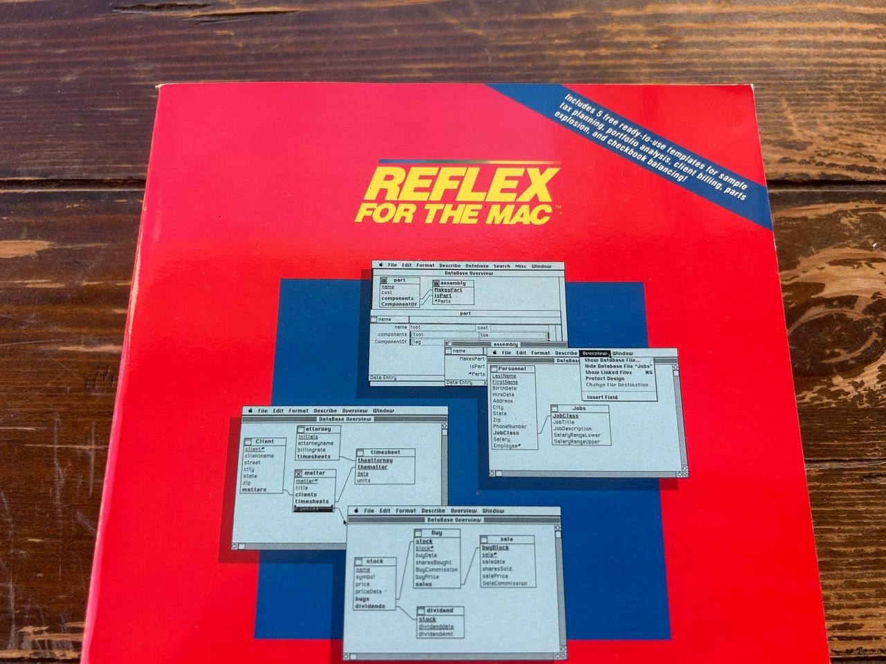 Borland Reflex for the Mac Version 1.0 User Manual Vintage 1986