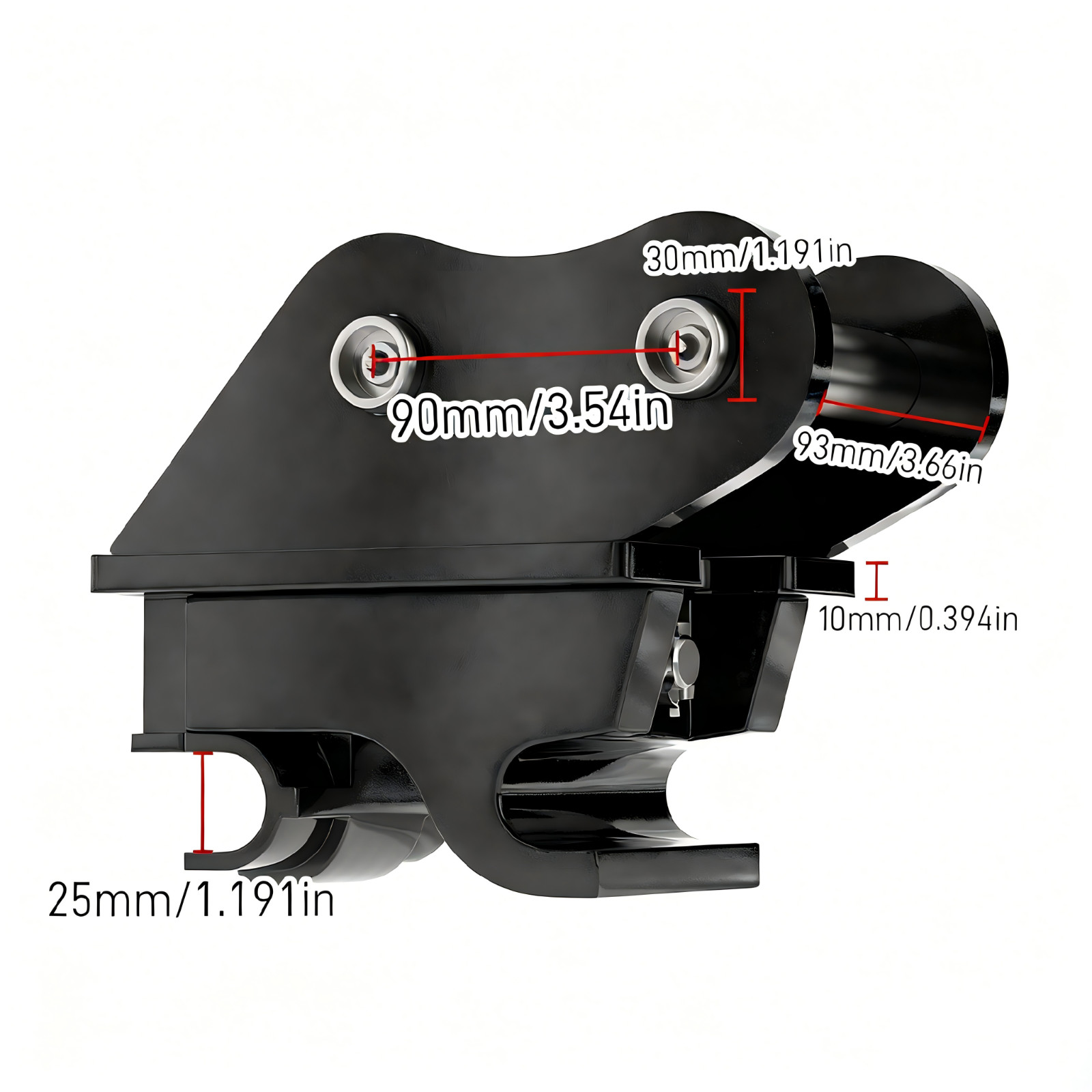 Mini Excavator Quick Change Hitch Attachment 2026 New 30mm diameter bolt