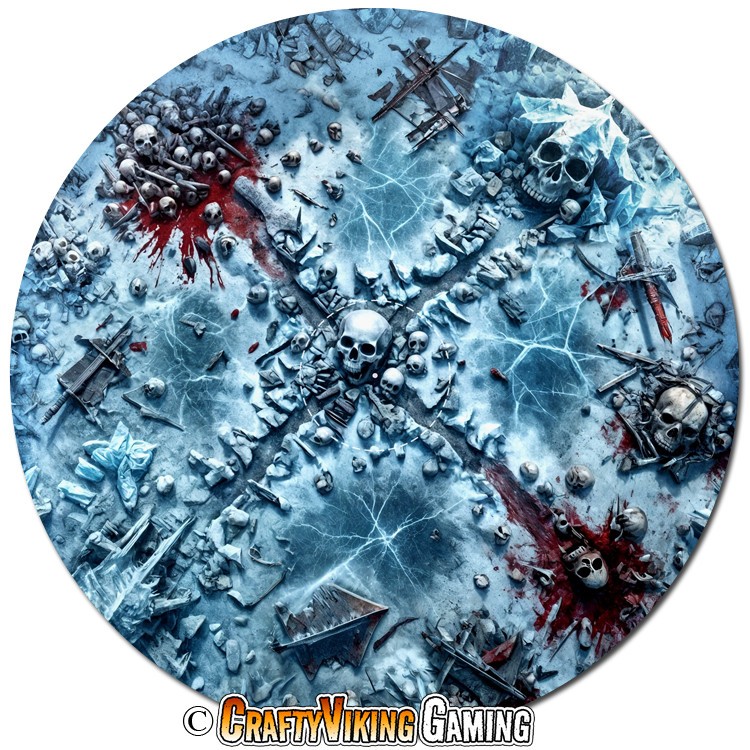 Objective Markers 7.57" GELIDUS ICE For Warhammer 40K Age of Sigmar Neoprene