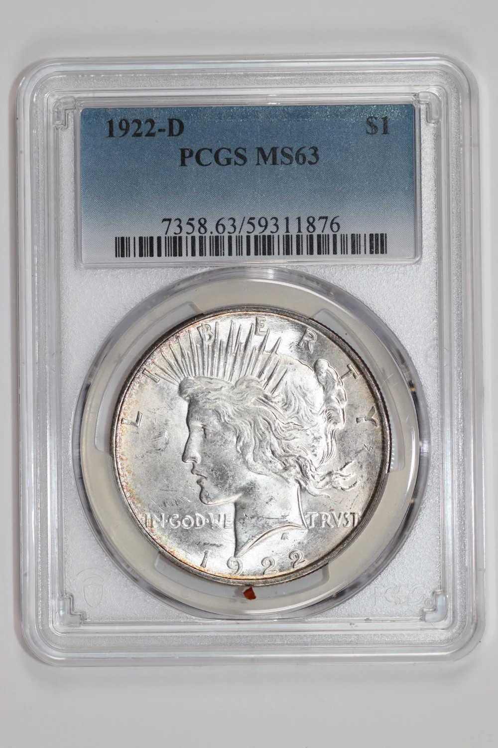 1922-D PEACE DOLLAR PCGS MS63