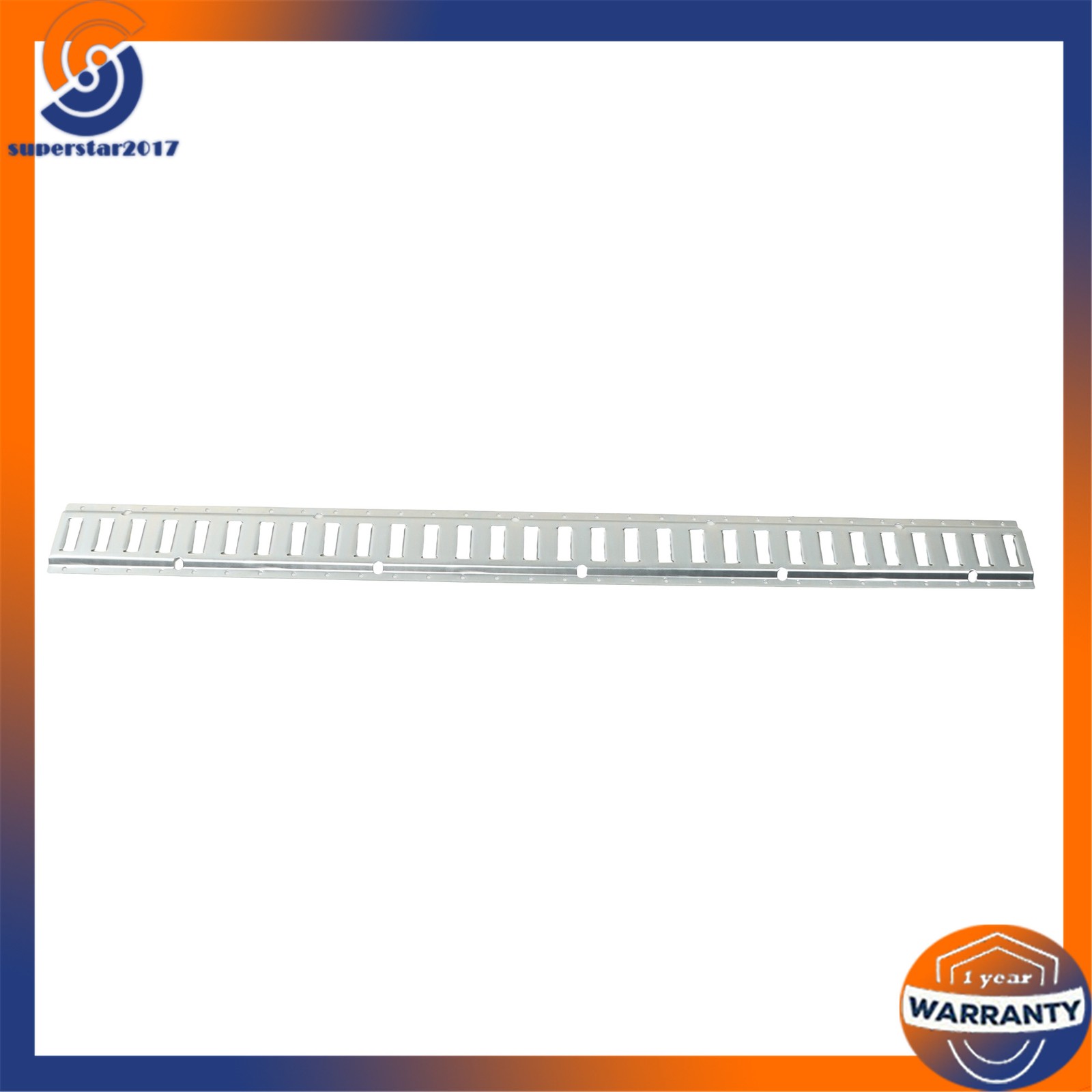 12PCS E-Track Tie-Down Rail Kit 6x 5ft Silver Galvanized Rails 6 O-Ring Anchors