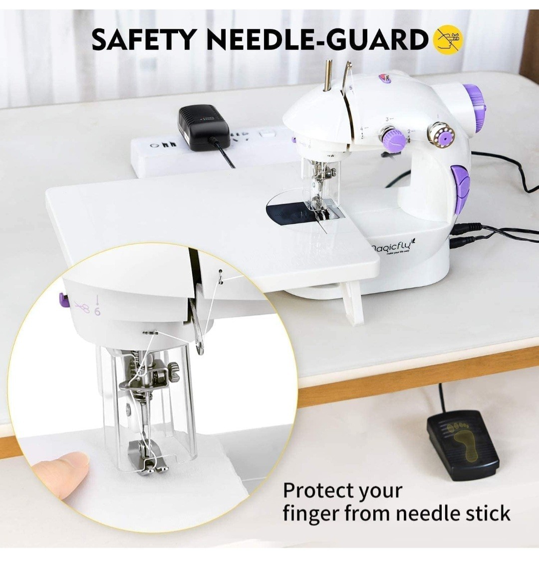 Magicfly Mini Sewing Machine with Extension Table, Dual Speed Portable Sewing...
