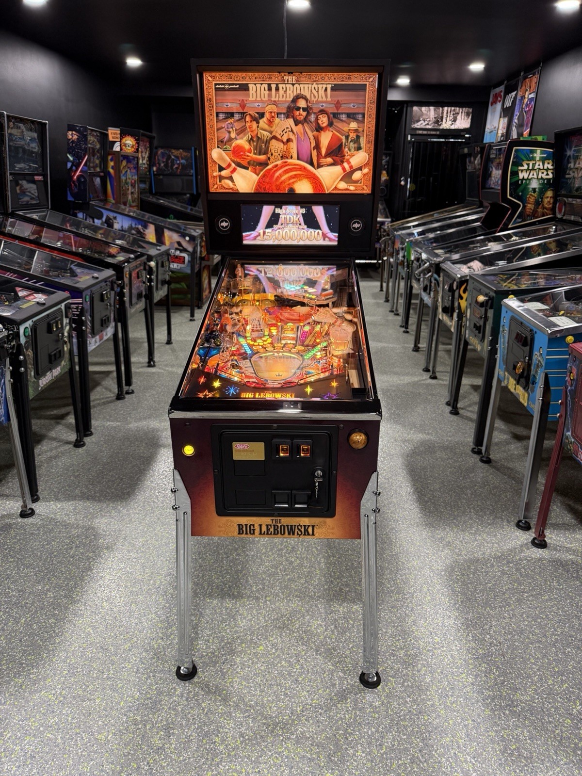 The Big Lebowski Dutch Pinball Machine Orange County Pinballs Free Shipping Rug