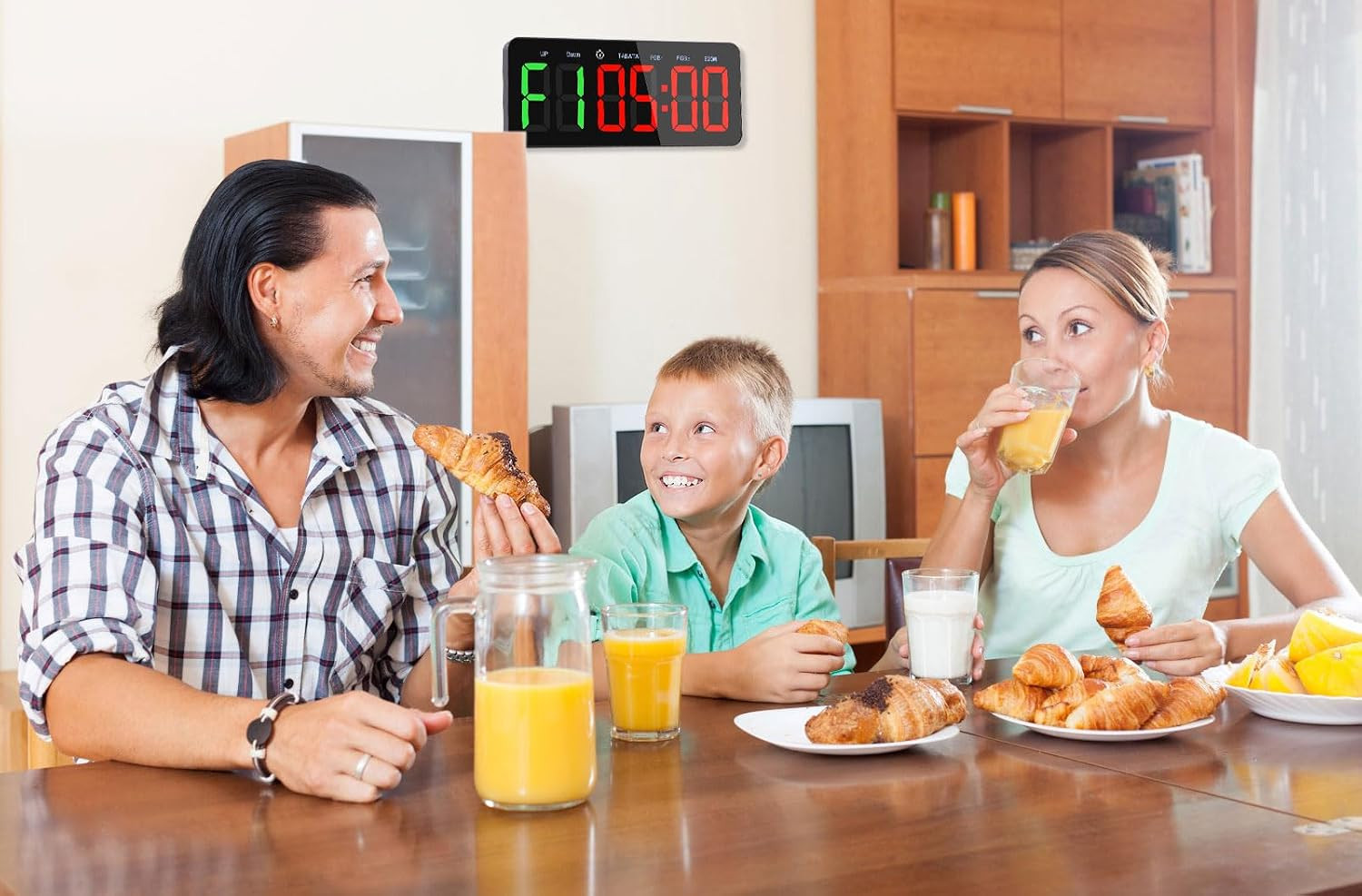 Gym Timer Clock, Interval Timer with Function Mode Display, Countdown/Up Stopwat