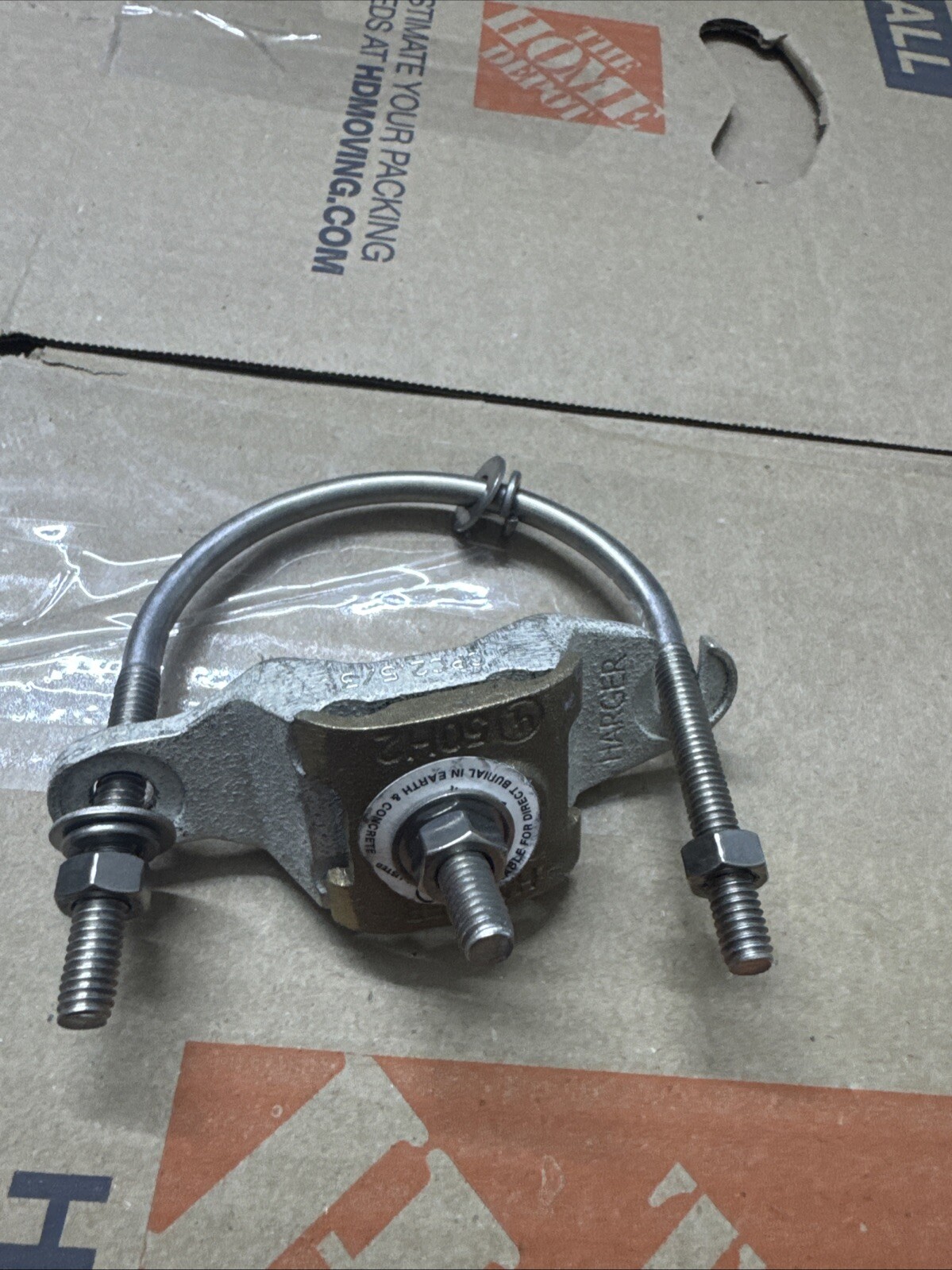 Harger Model CPC2.5/3 Copper U-Bolt Pipe Clamp for 2.5-3" IPS Pipe Grounding NEW