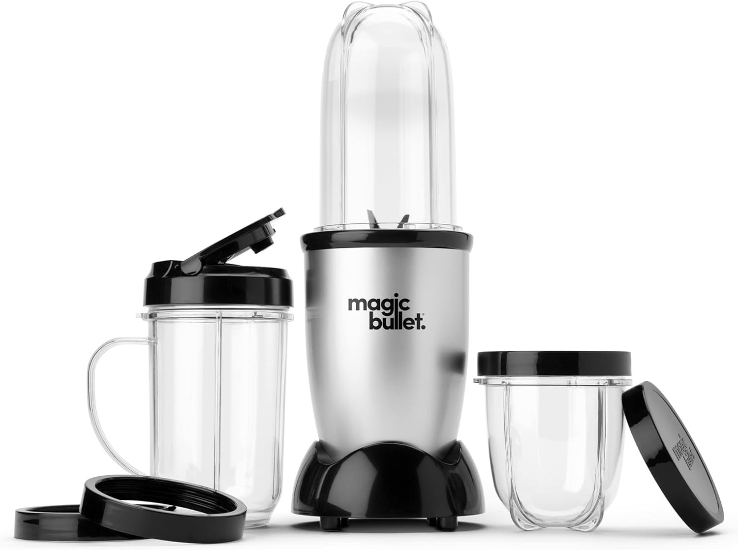 11 Piece Set Small Portable Electric Blender Silver Multi-functional Mixer