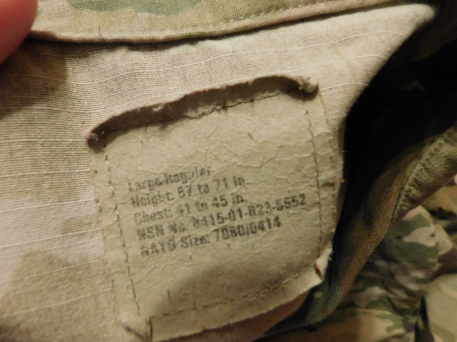 US ARMY OCP COAT SZ LARGE - REGULAR