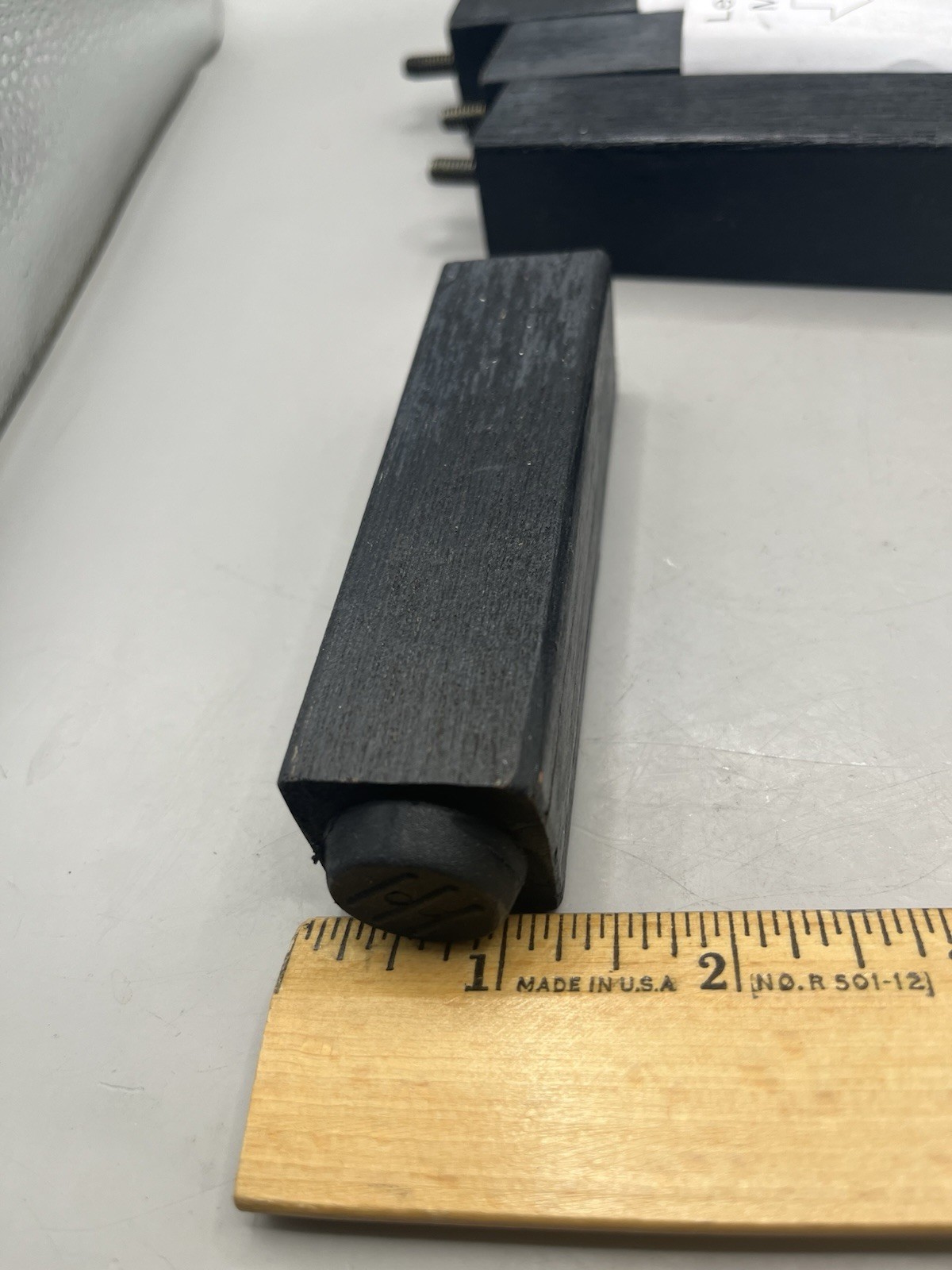 Bed Risers 4” 8-Pack Black Wooden New Screw- In Rectangular