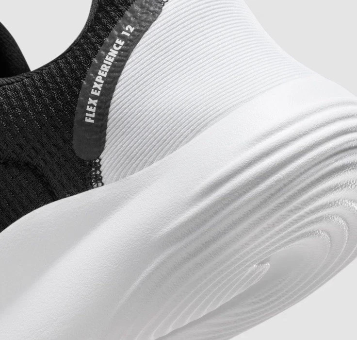Men Nike Flex Experience Run 12 Running Shoes REFLECTIVE Black/White DV0740-004