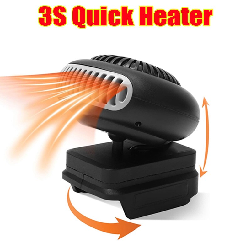 Space Heater 12-48V Battery Powered Electric Heater Fan For BL15 BL1820 BL1840