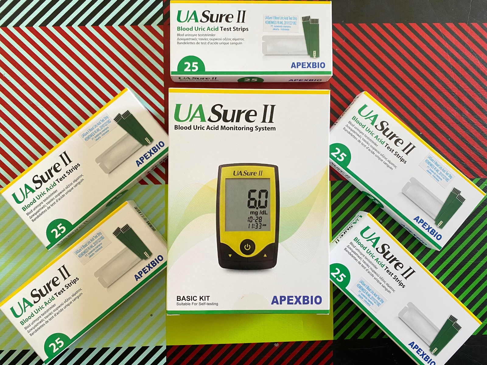 UASure II Gout Test Kit Blood Uric Acid Meter Monitor + Test Strips Home Use