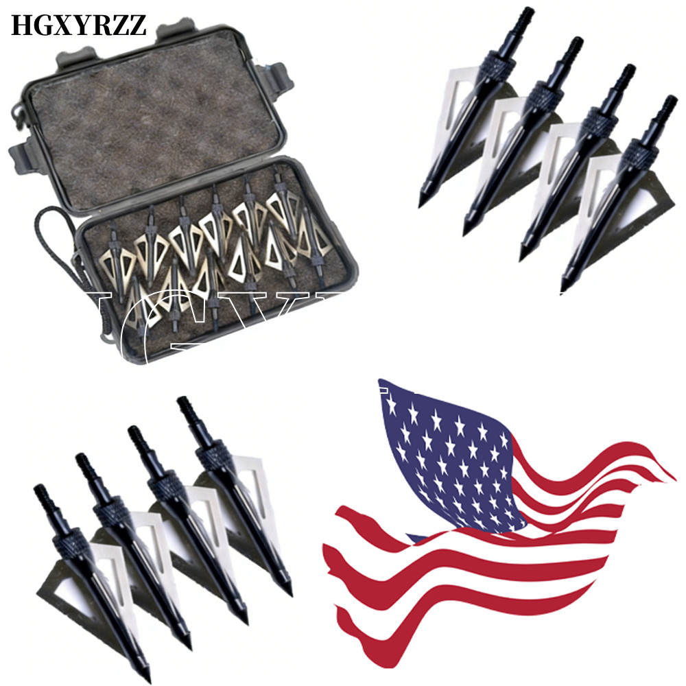 Archery 12/24/36/48X 100Grain Hunting 2 Blade Broadheads Arrowhead Compound Bow