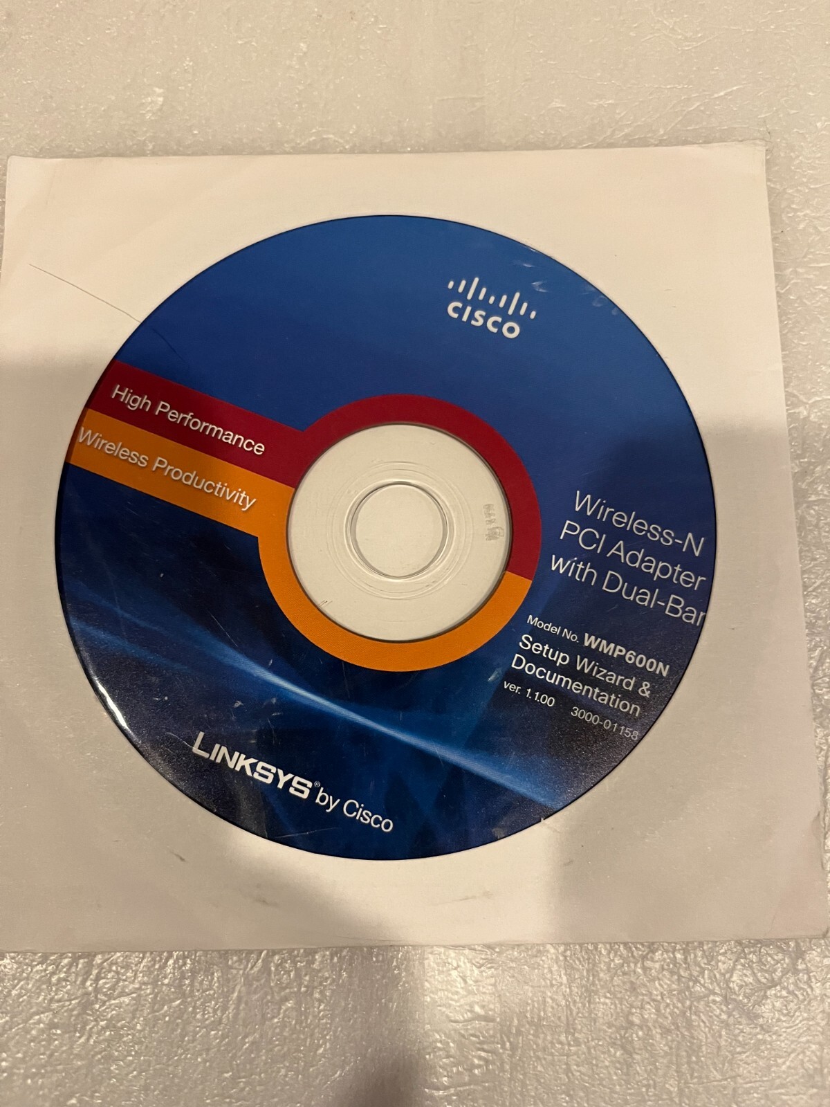 Linksys by Cisco Wireless-N PCI Adapter w/ Dual-Band WMP600N Setup Wizard & Doc