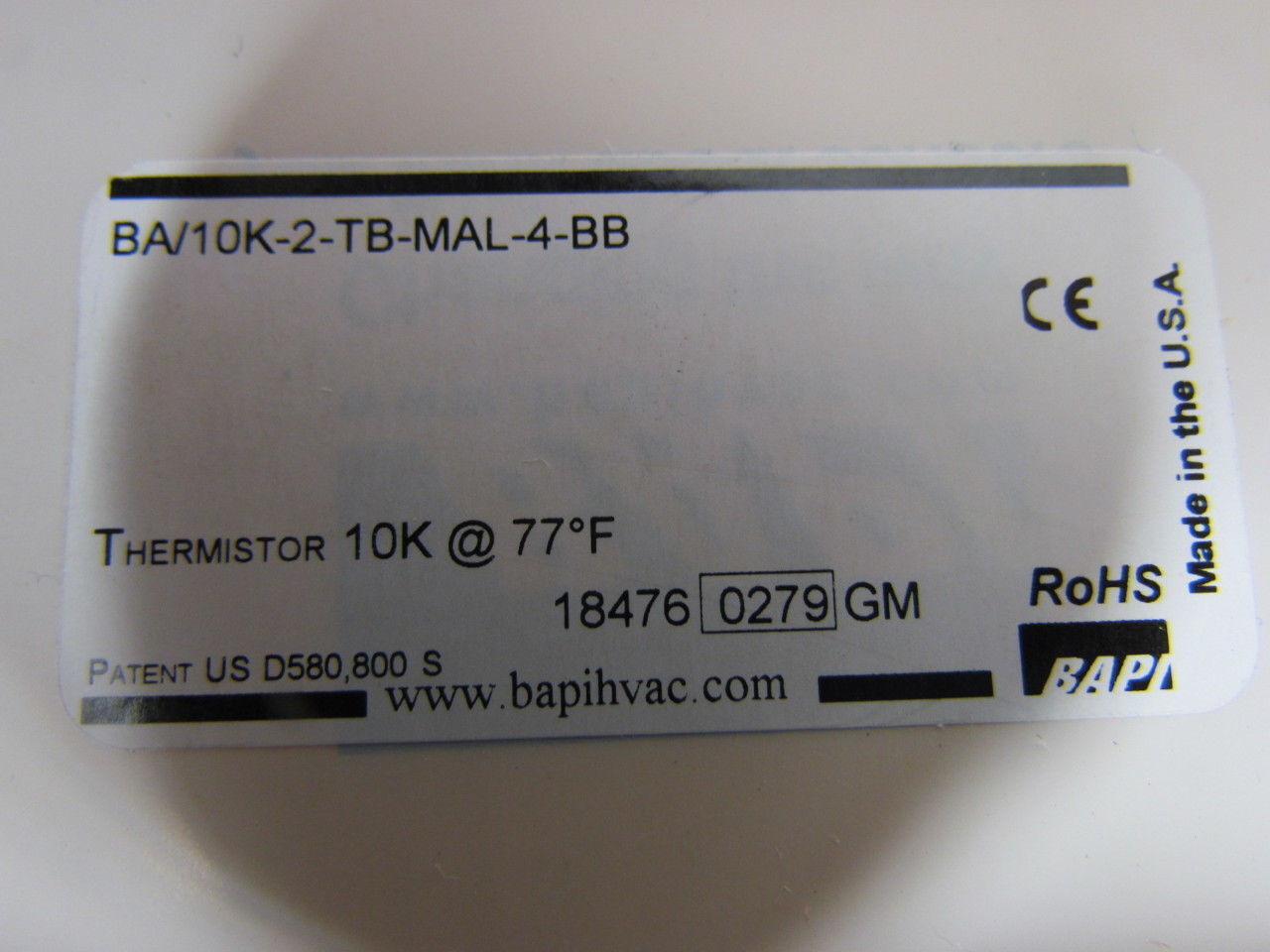 BaPI BA/IOK-2-TB-mal-4BB Thermobuffer Temp 4" Sensor w/ BAPI Box