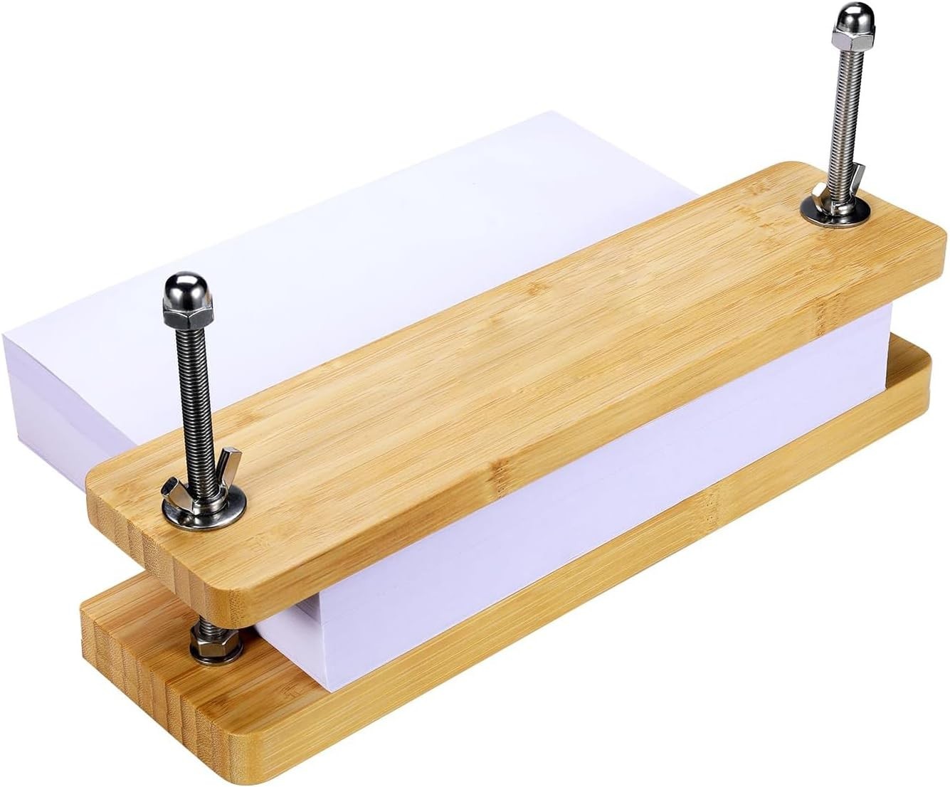 Book Press - Bamboo Wood Bookbinding Press for Craft Enthusiasts - Anti-Slip Mat