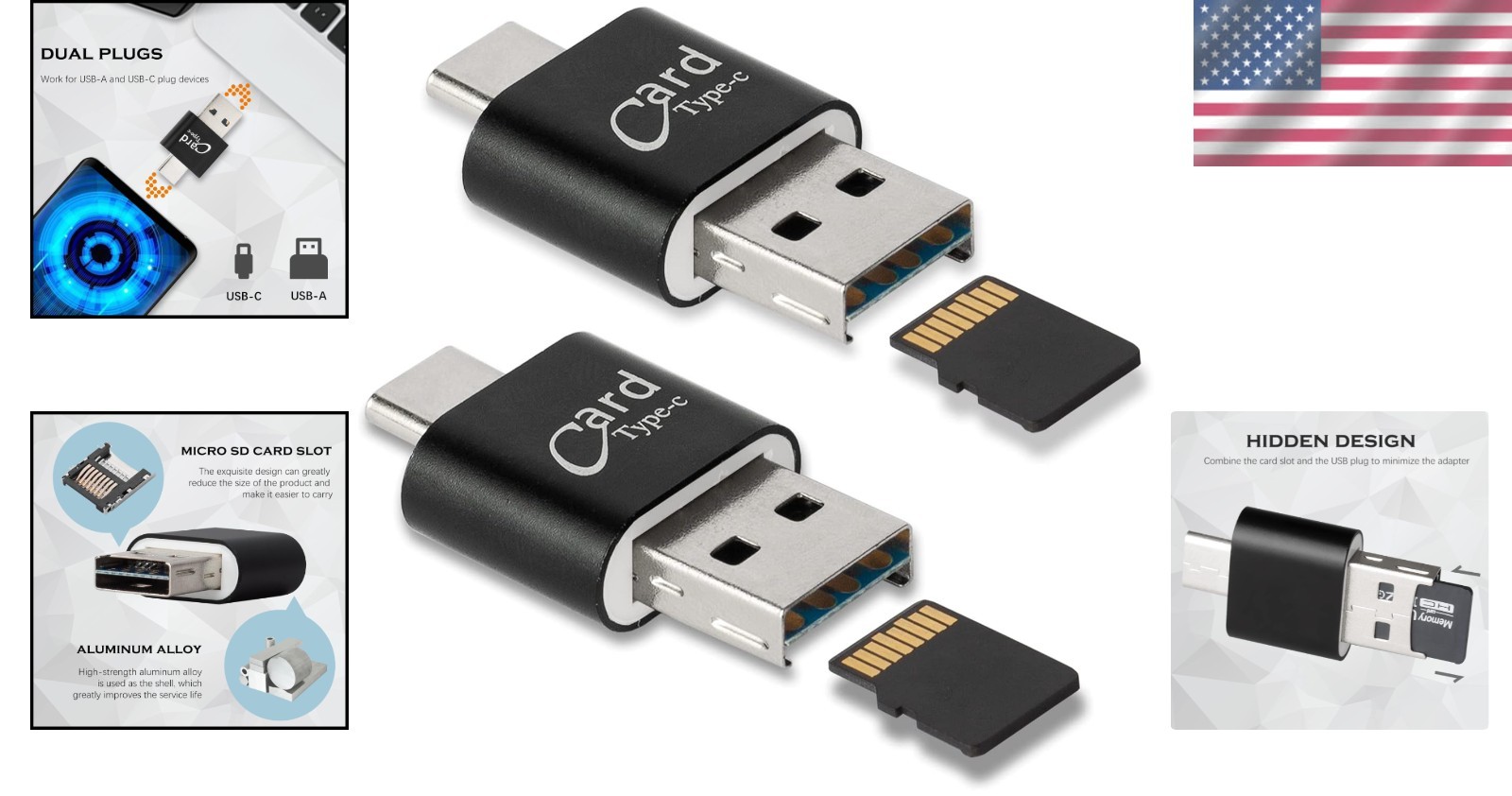 Portable Micro SD Card Reader with OTG Support – Ideal for Fast Data Management