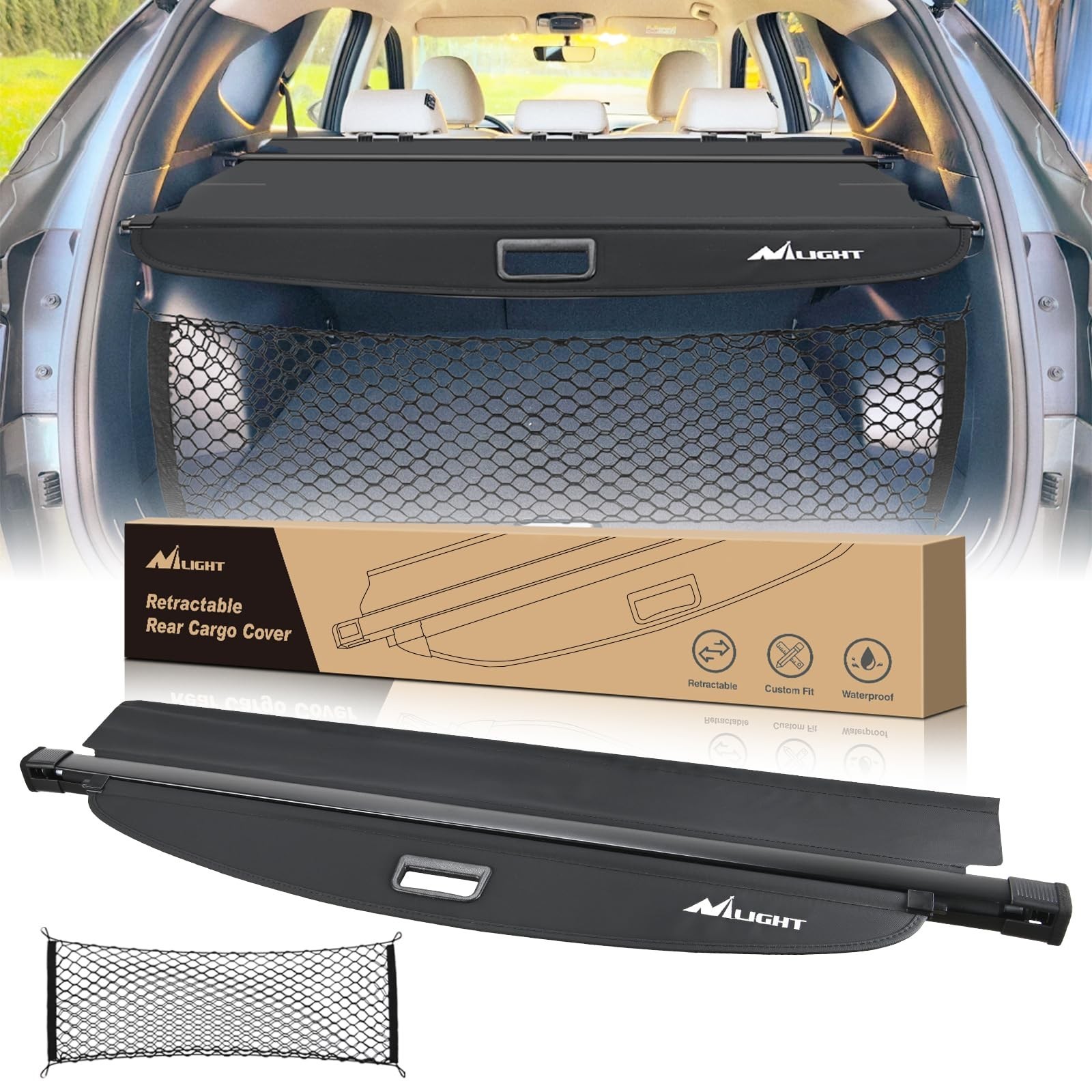 Nilight Cargo Cover Fit for Hyundai Tucson 2021 2022 2023 2024 2025, Retracta...