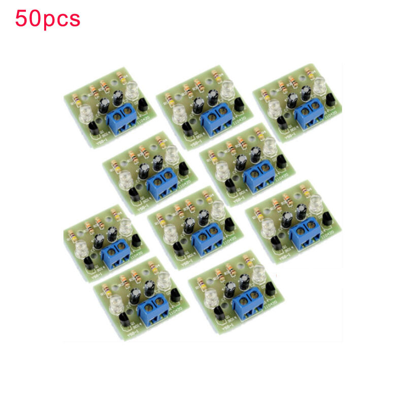 50PCS Wholesale LED Flash DIY Kits Circuit Electronic Production DIY Suite 1.2mm
