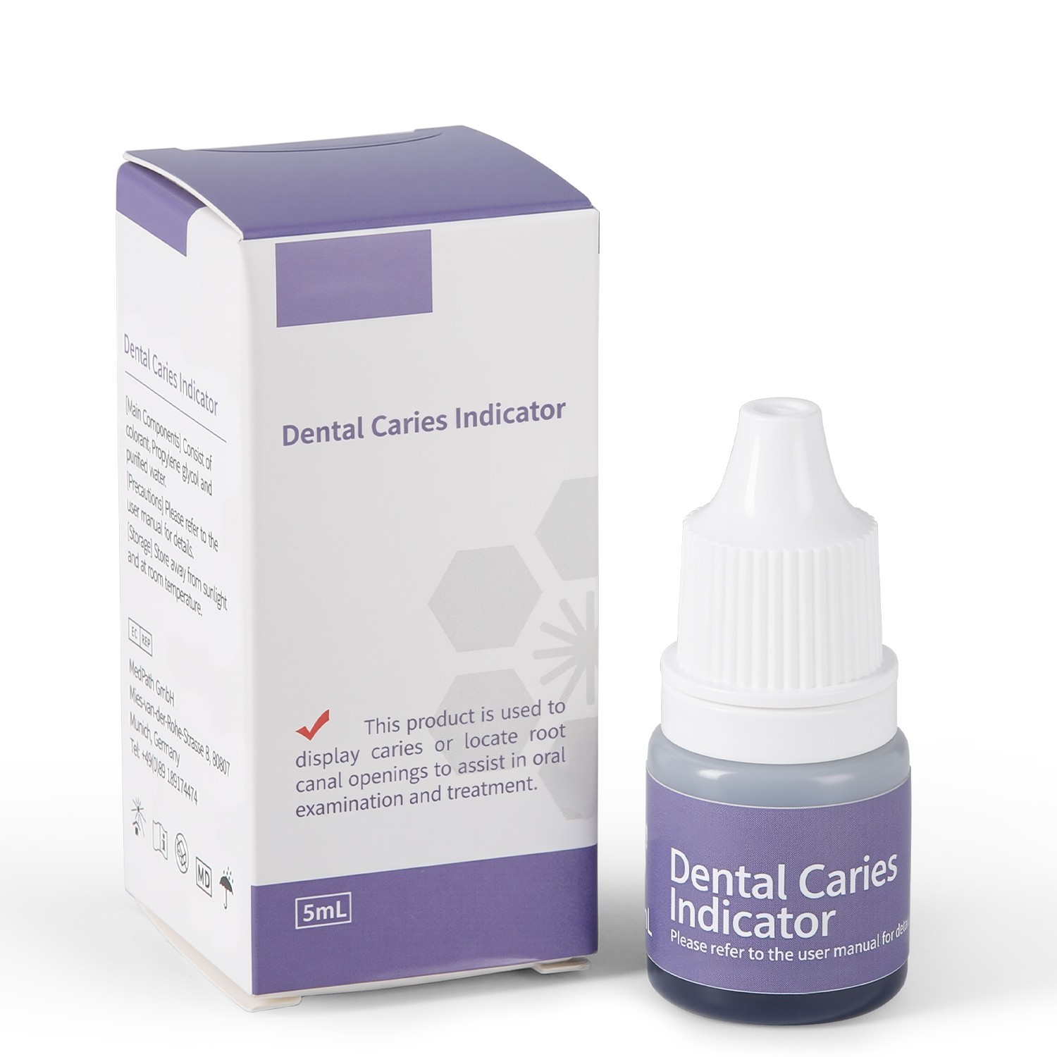 5ml Pack Caries Indicator Dye Dentin Caries Detector Locating Root Canal Orifice