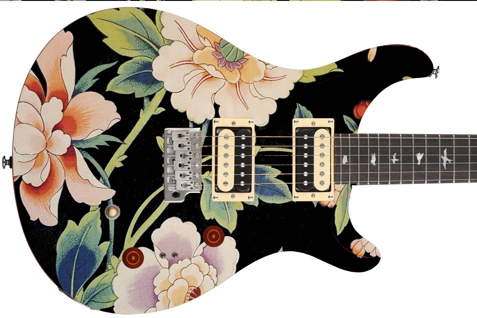 Guitar Skin Axe Wrap Ibanez Jem 77FP Floral Fade and Pickguard Headstock #774